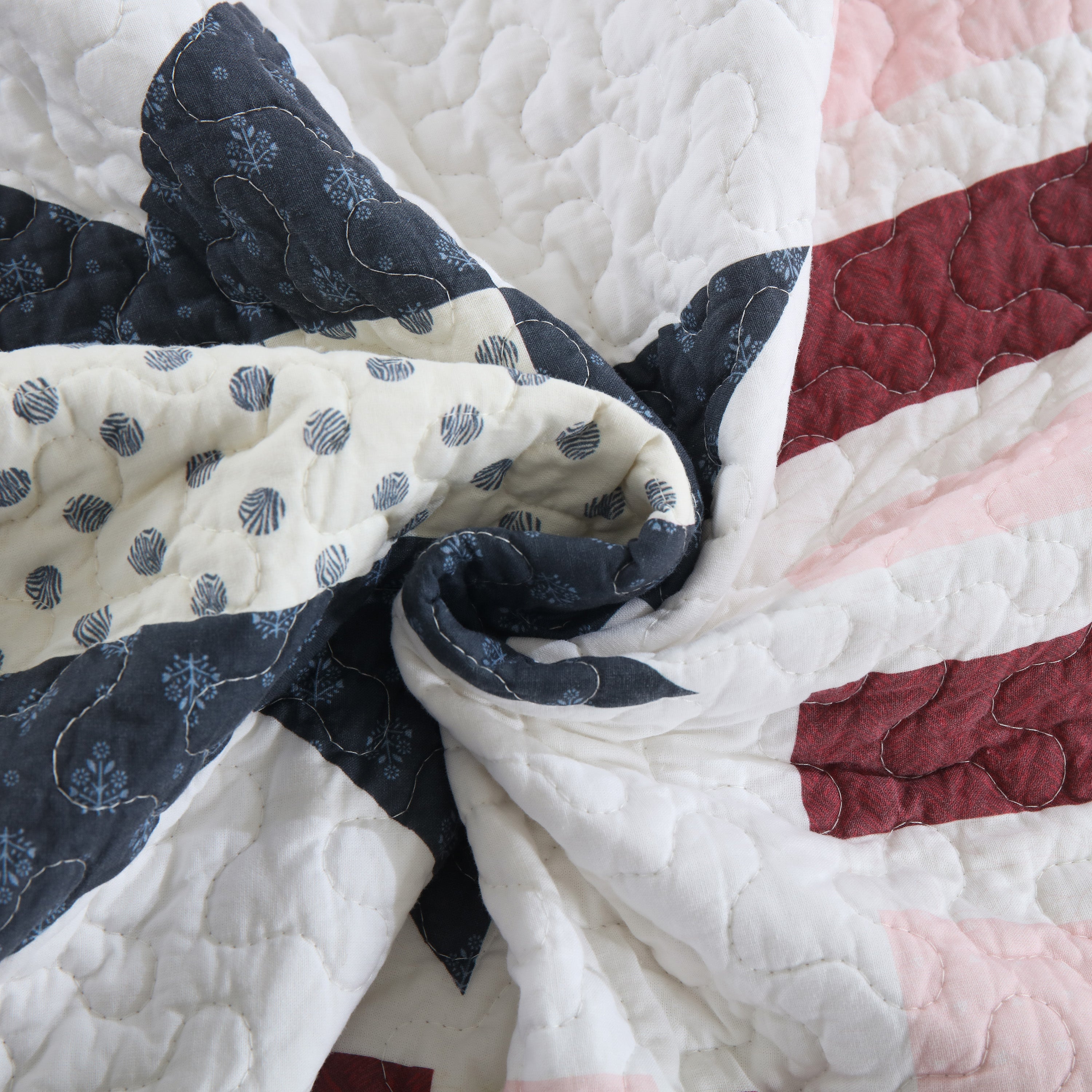 3 Piece Farmhouse Star Quilt Set – Patchwork Bedspread BY330