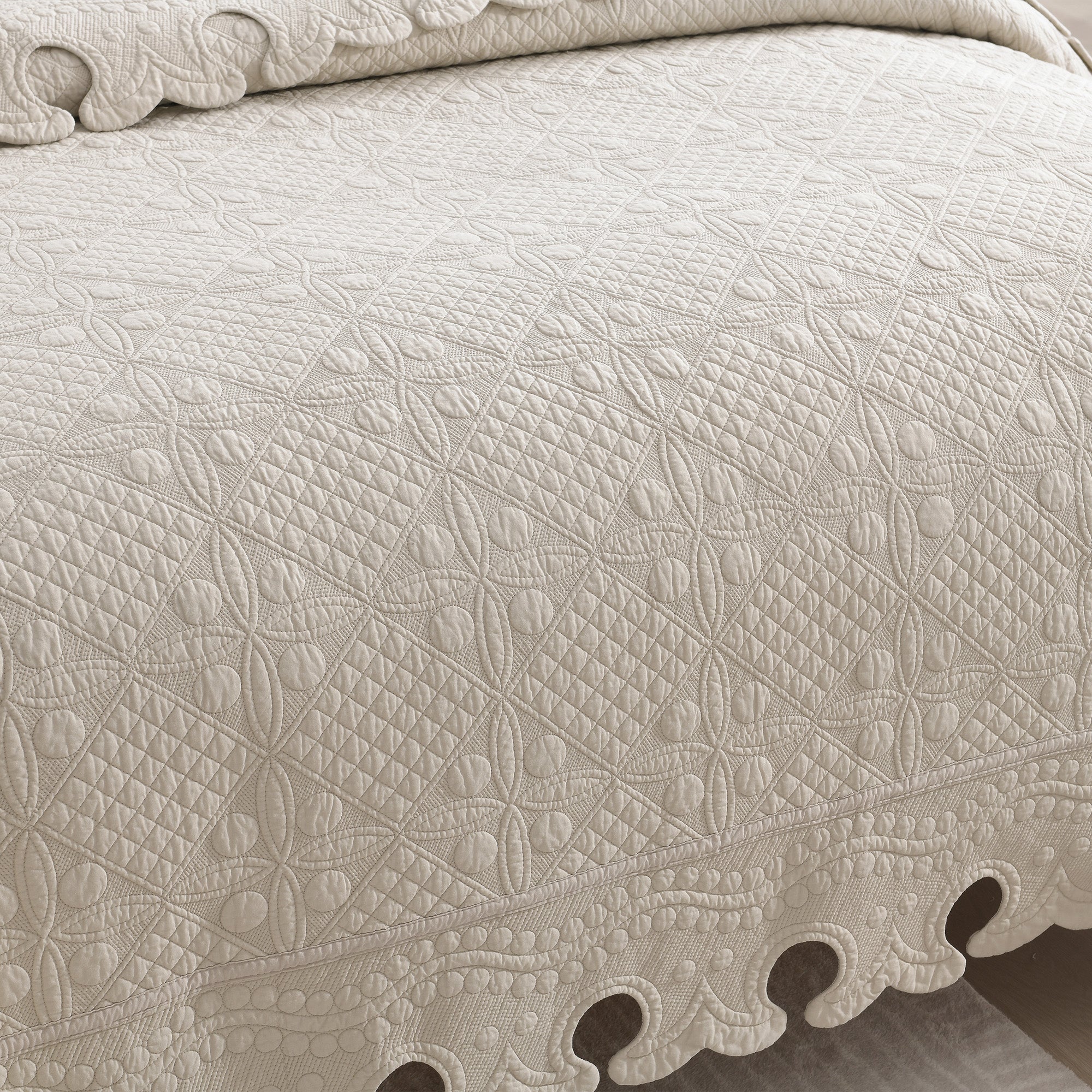 3 Piece 100% Cotton Oversized Lightweight Quilt Bedspread Set TW