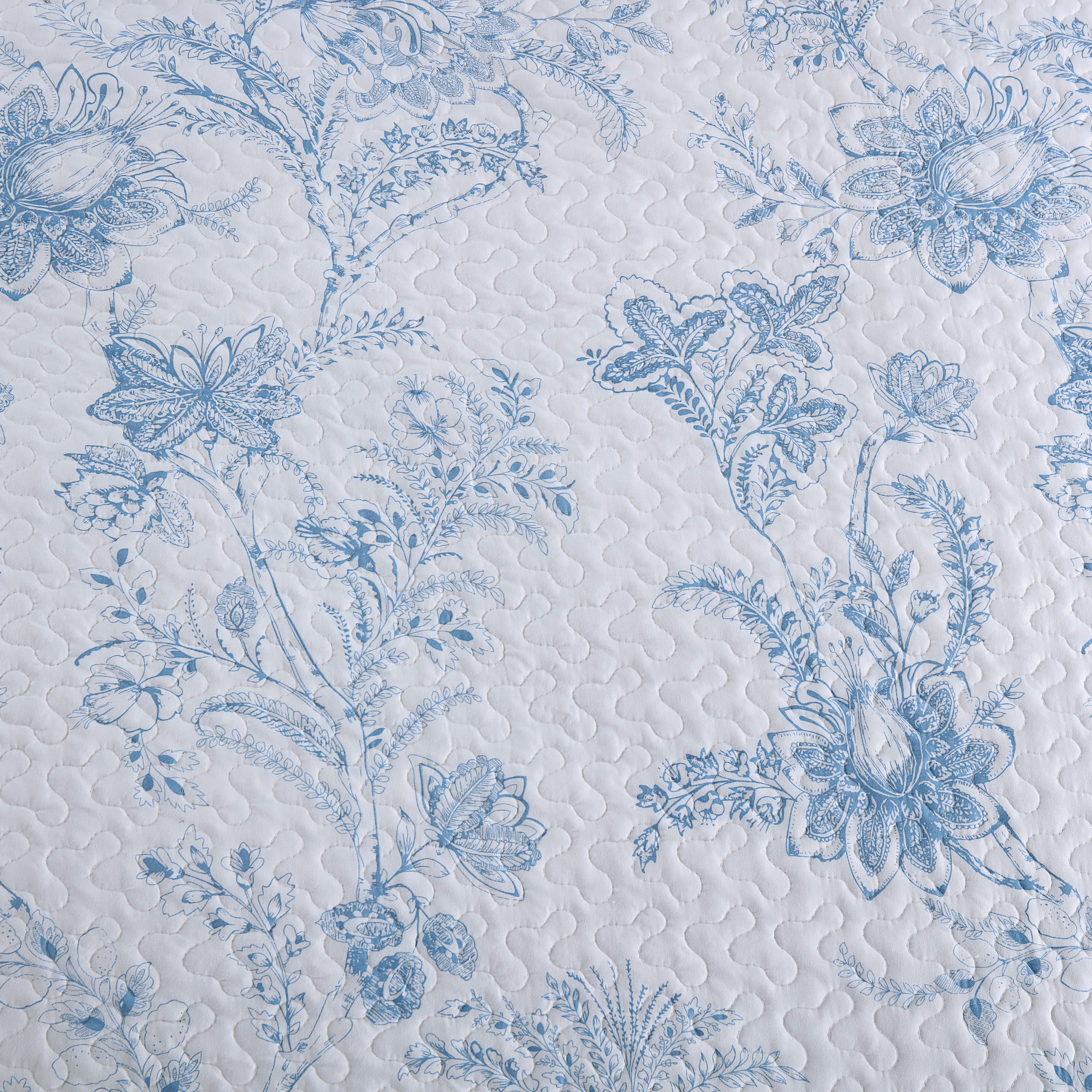 3 Piece Printed Floral Lightweight Quilt Bedspread Set BY321