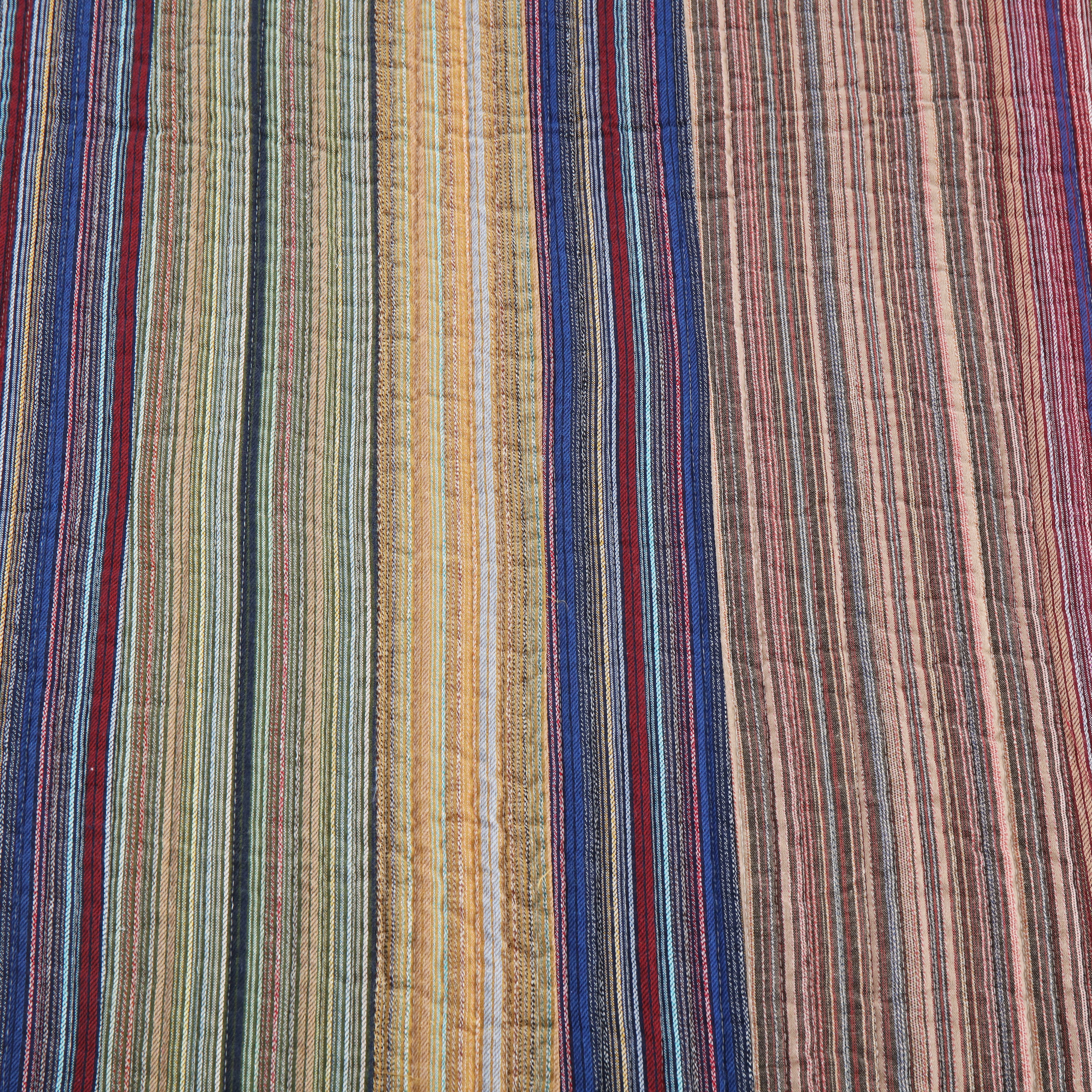 3 Piece 100% Cotton Striped Quilt Bedspread Set CP324