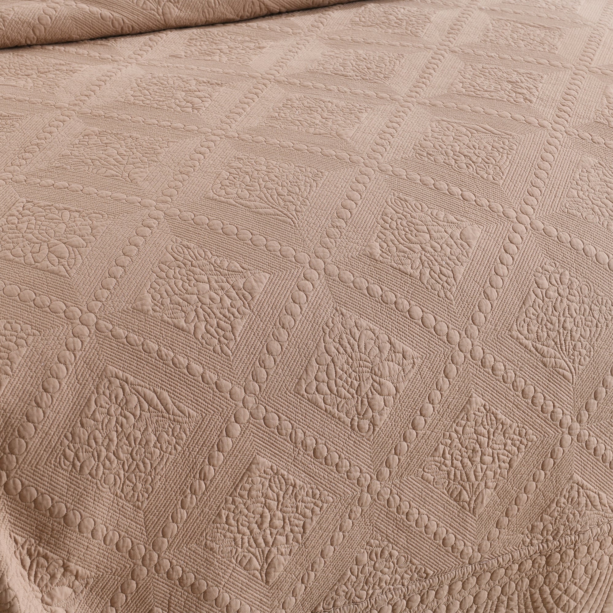 3 Piece 100% Cotton Oversized Lightweight Quilt Bedspread Set TK