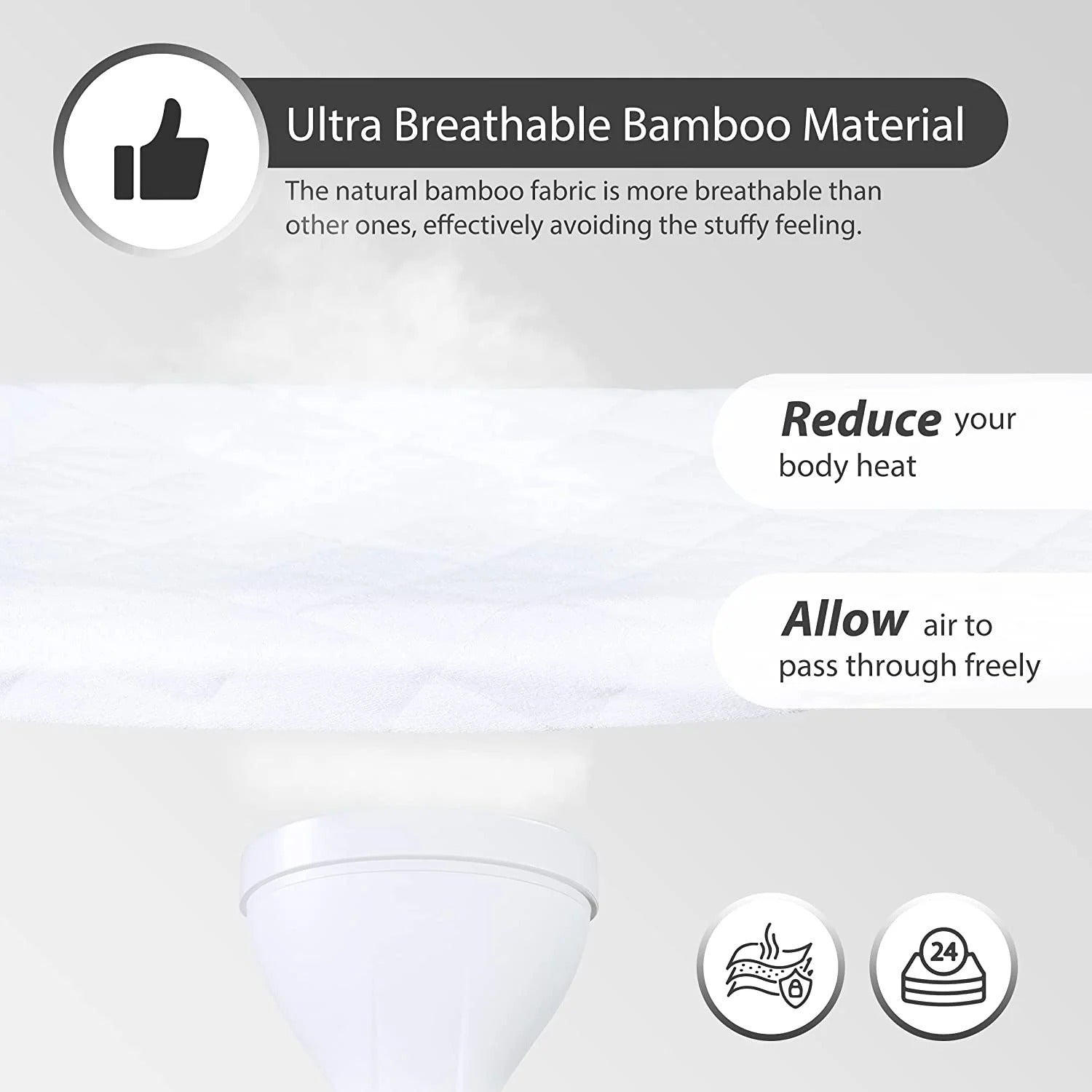 2 Pack Crib Mattress Protector, Waterproof Bamboo Viscose Fitted Mattress Cover