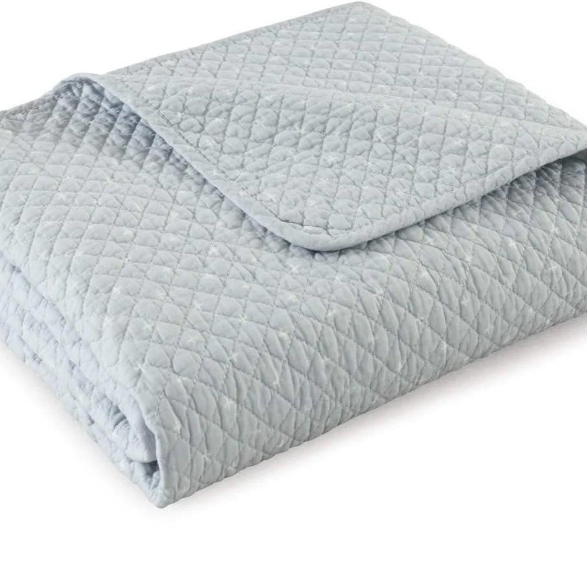 100% Cotton Quilted Throw Blanket Soft Decorative Couch Sofa Cover Lightweight Bed Throw