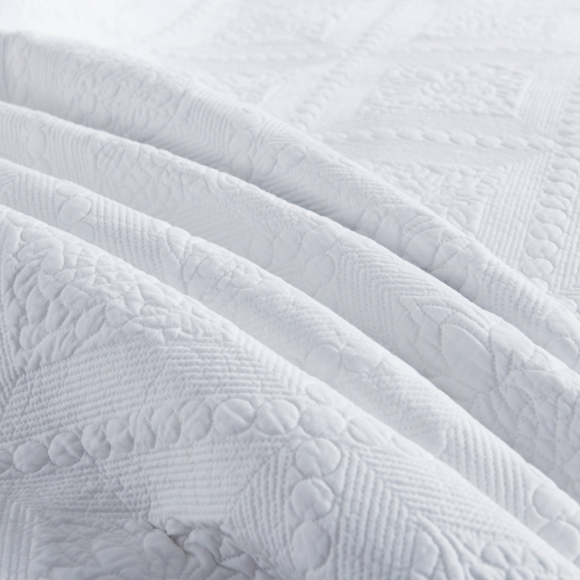 3 Piece 100% Cotton Oversized Lightweight Quilt Bedspread Set TK
