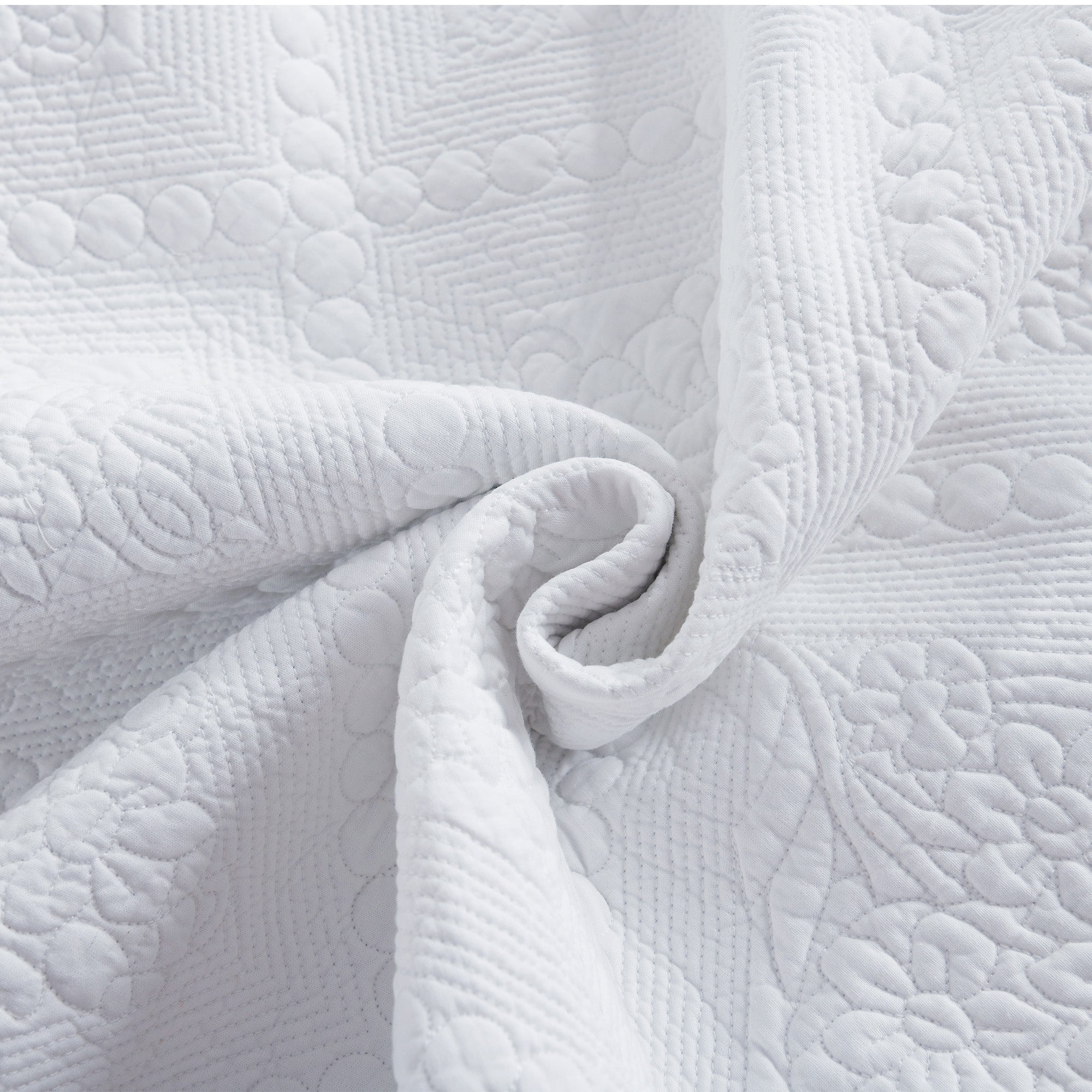 3 Piece 100% Cotton Oversized Lightweight Quilt Bedspread Set TK