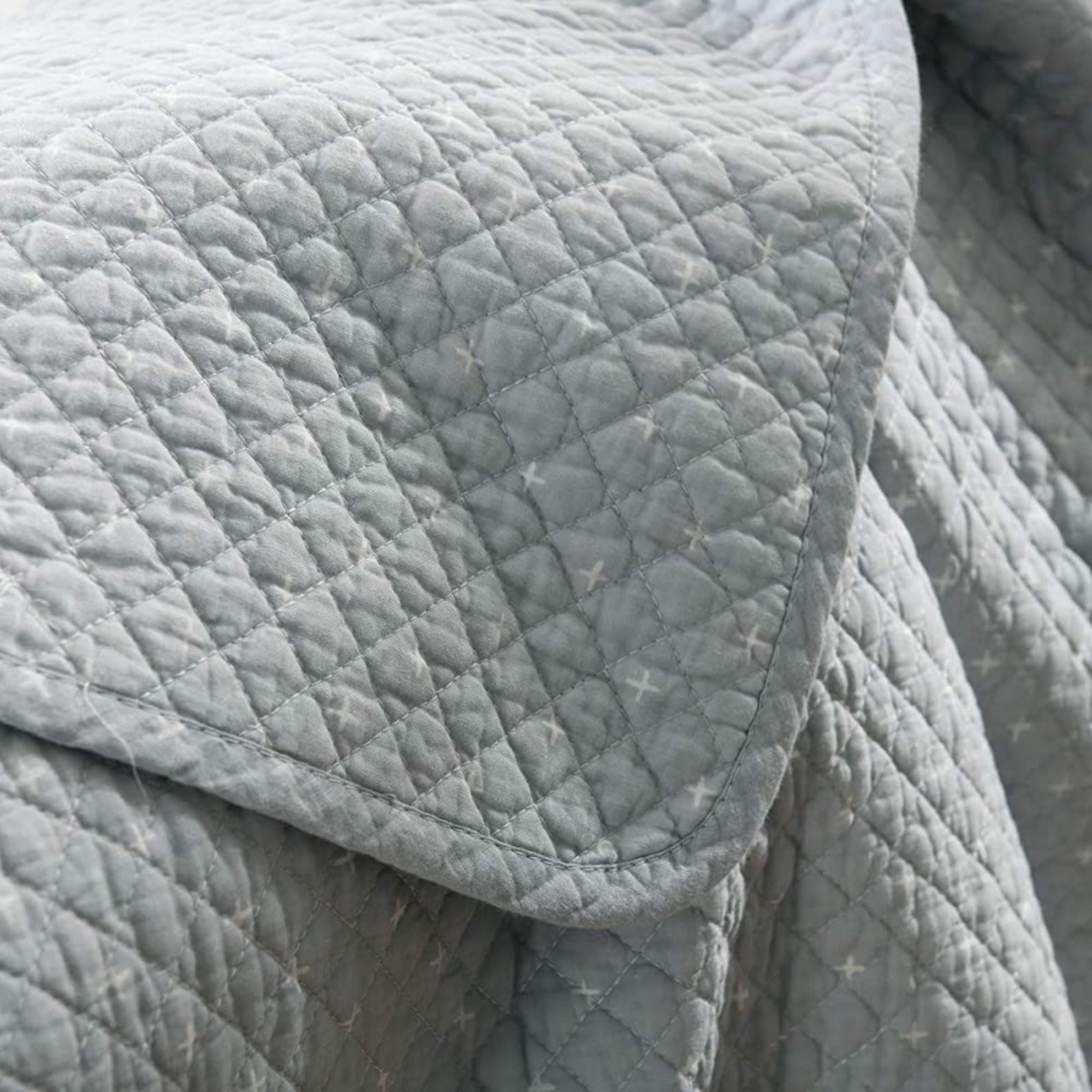 100% Cotton Quilted Throw Blanket Soft Decorative Couch Sofa Cover Lightweight Bed Throw