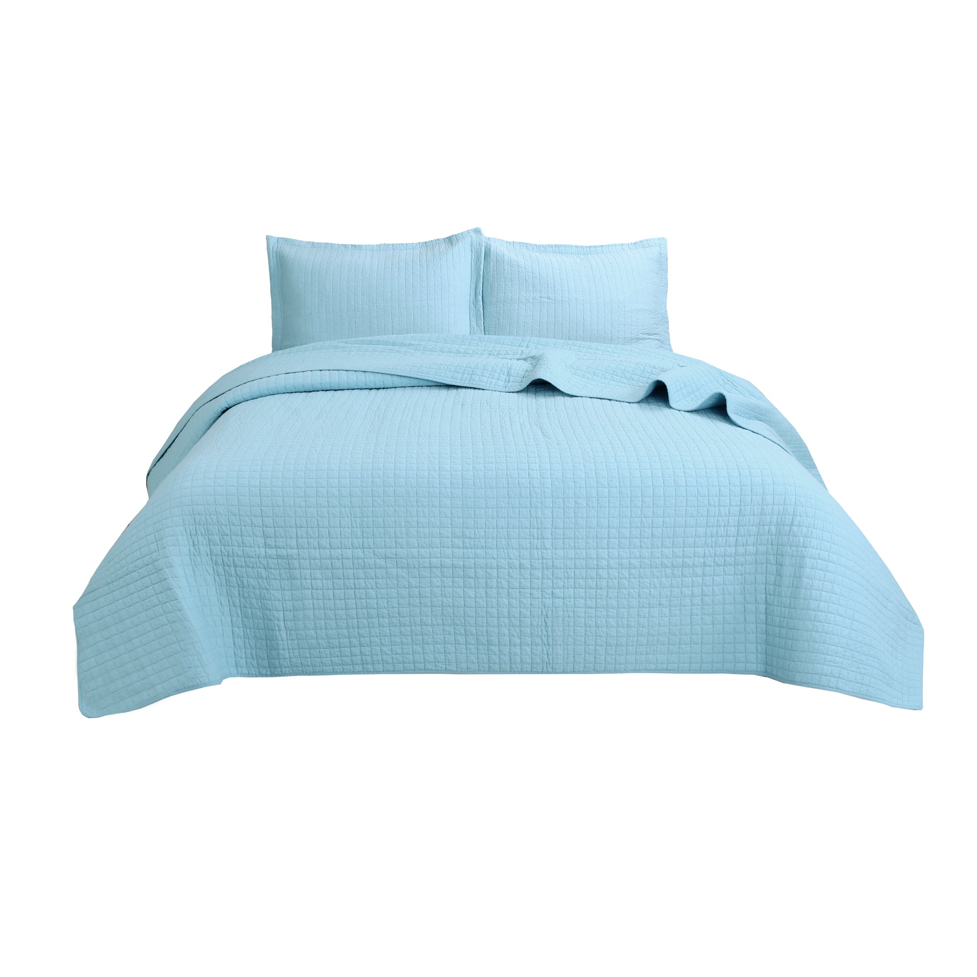 3 Piece 100% Cotton Quilt Set, Lightweight Quilted Bedspread