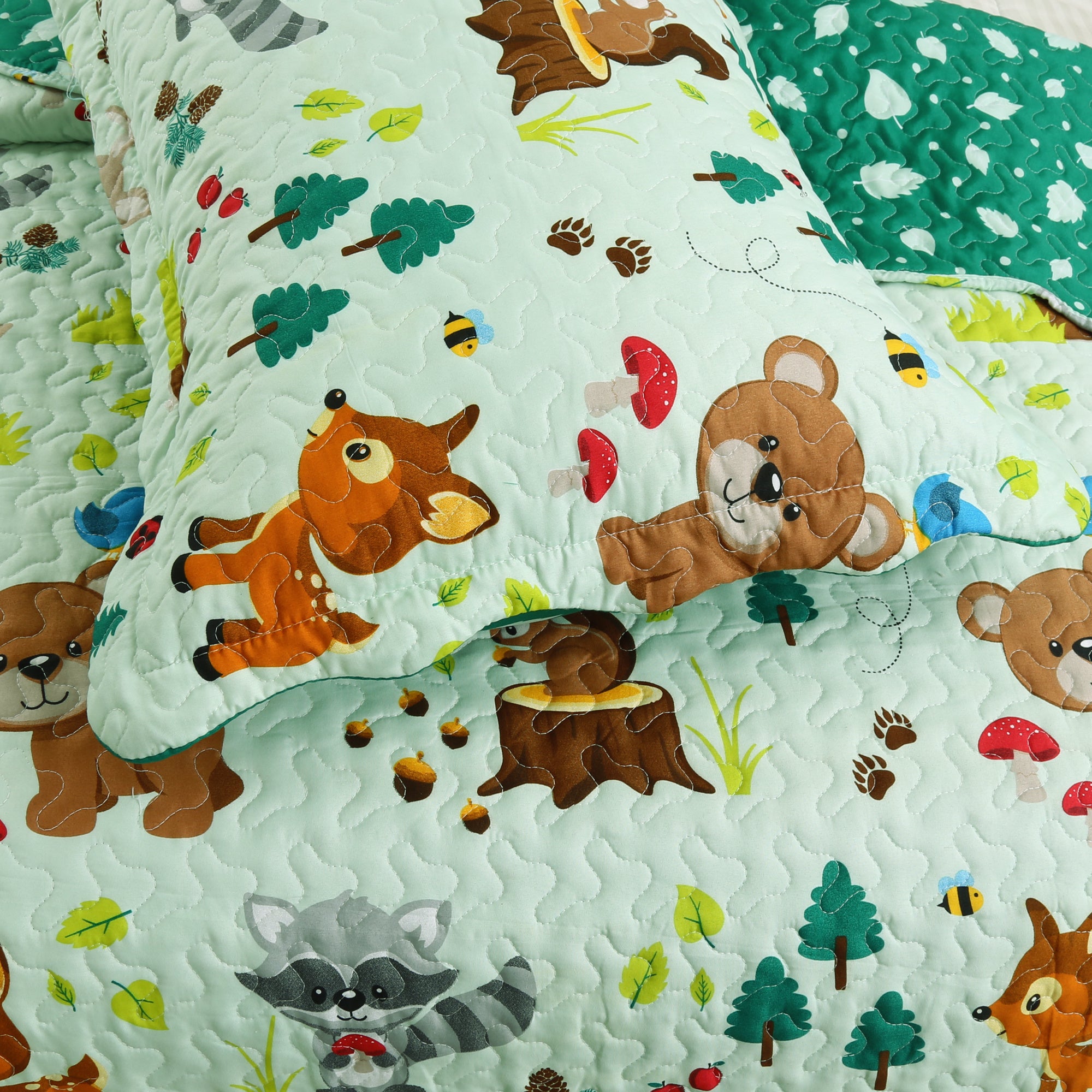 2/3 Piece Kids Quilt Bedspread Set Throw Blanket