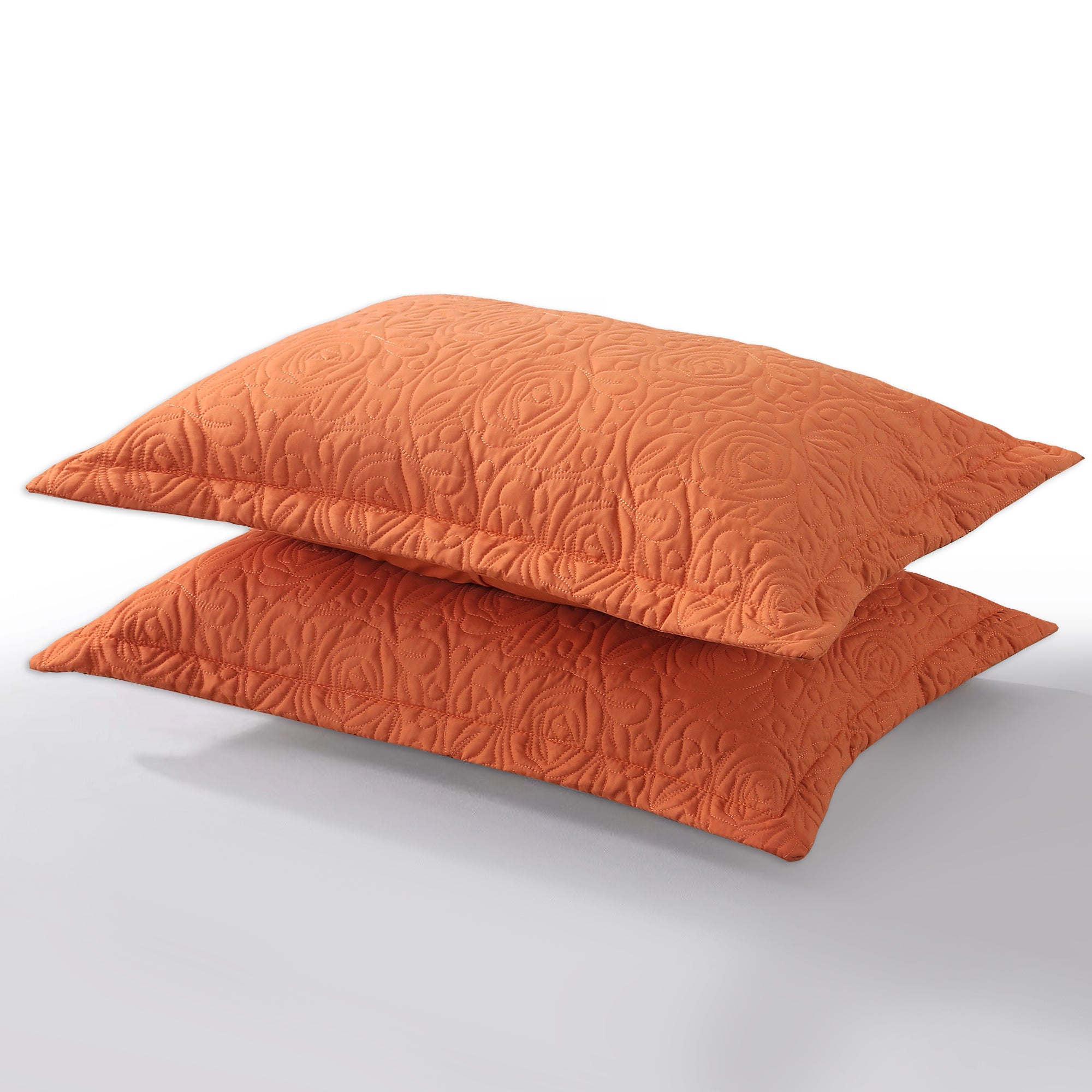 2 Piece Embroidered Pillow Shams Standard Size
