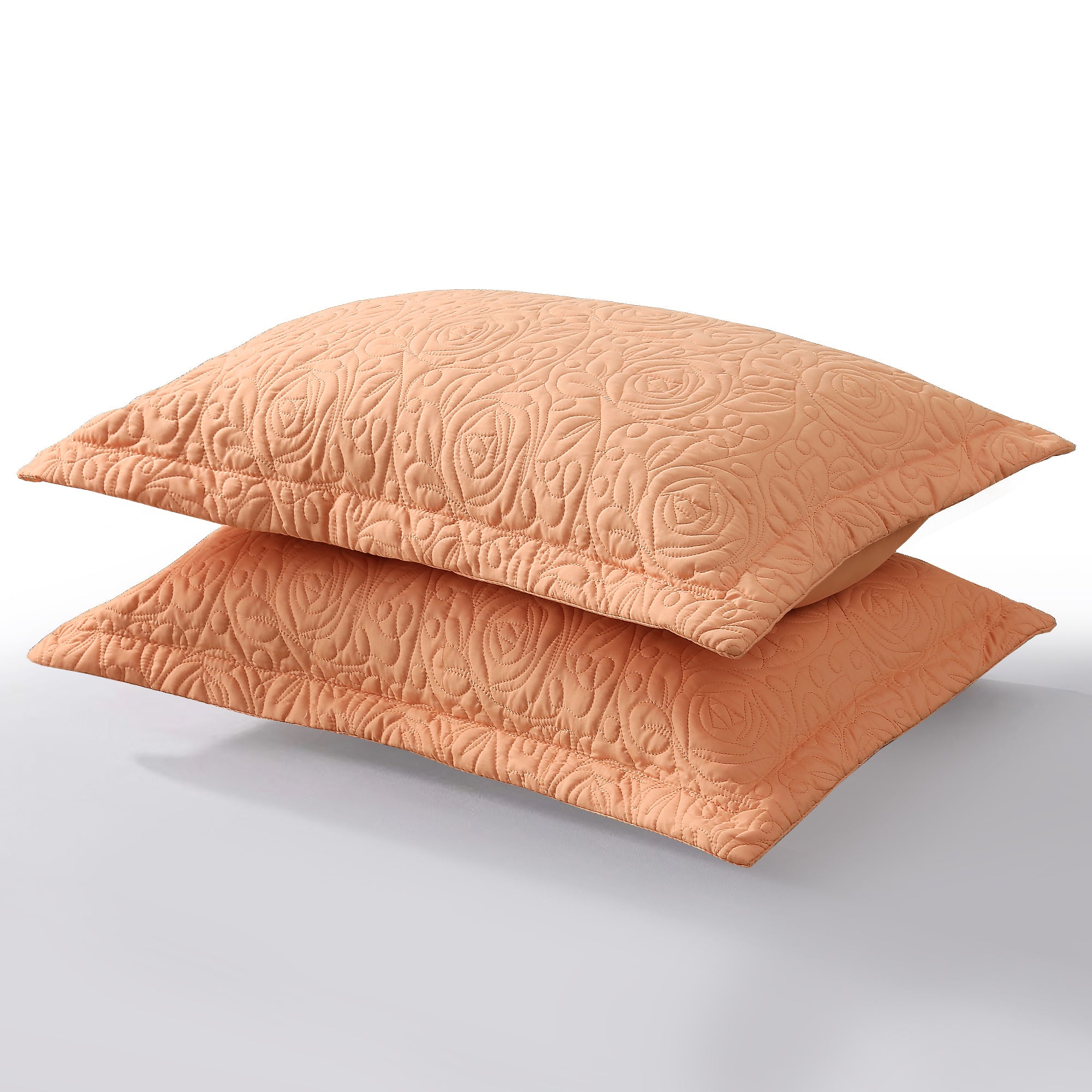 2 Piece King Size Quilted Pillow Shams, Decorative Pillow Covers
