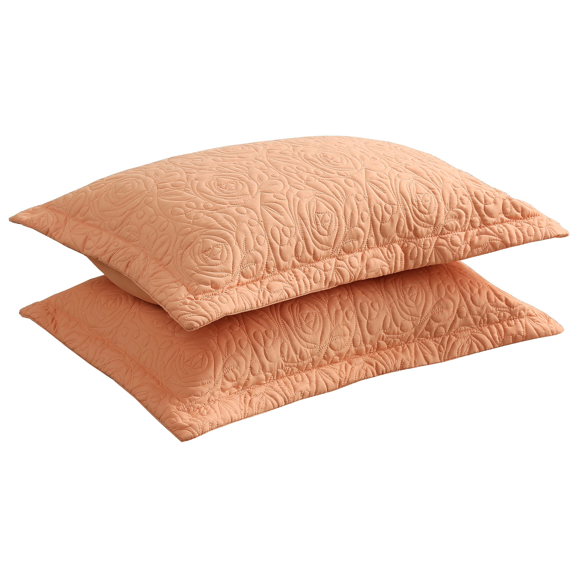 2 Piece King Size Quilted Pillow Shams, Decorative Pillow Covers