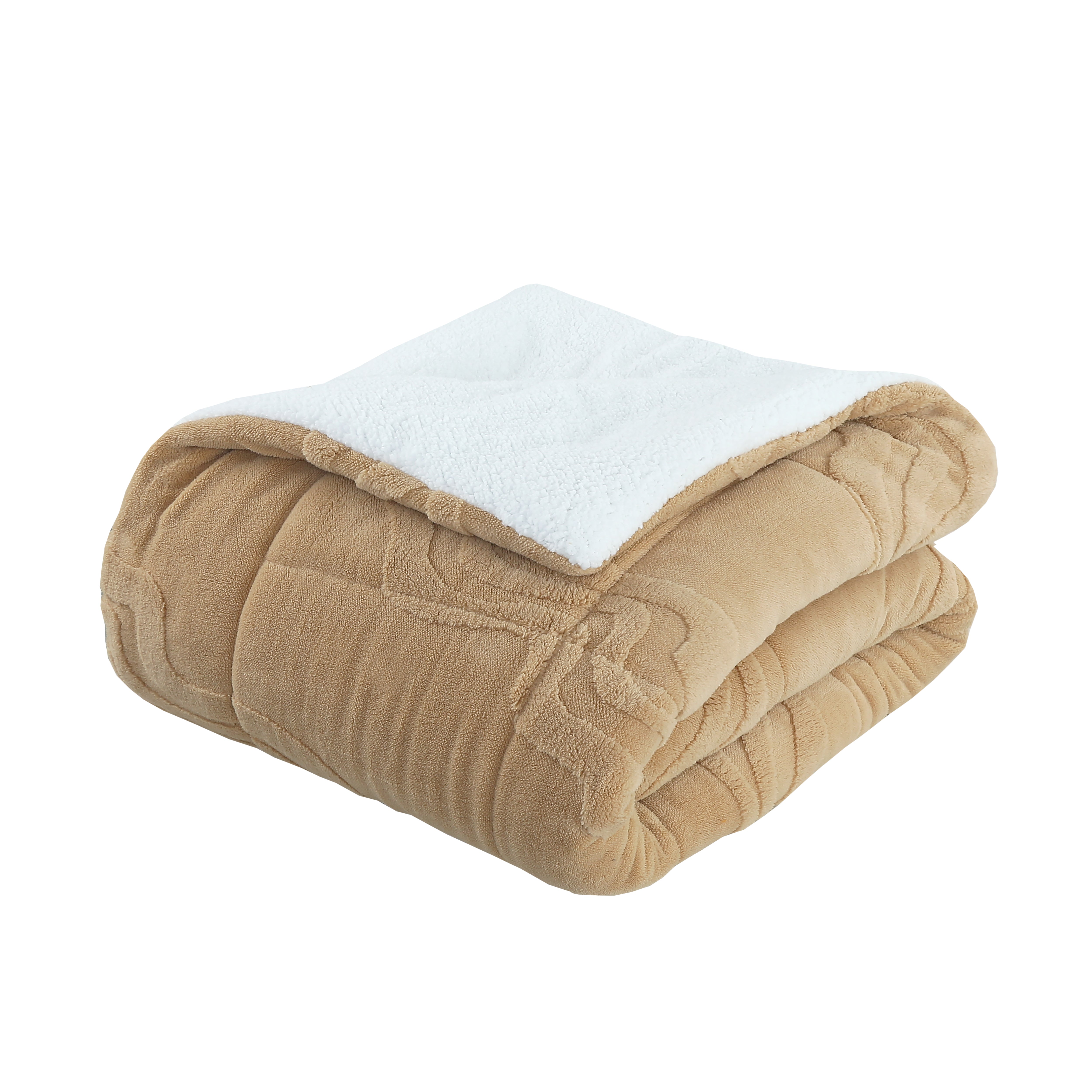 Luxury 3 Piece Wave Jacquard Plush Comforter Set MEW