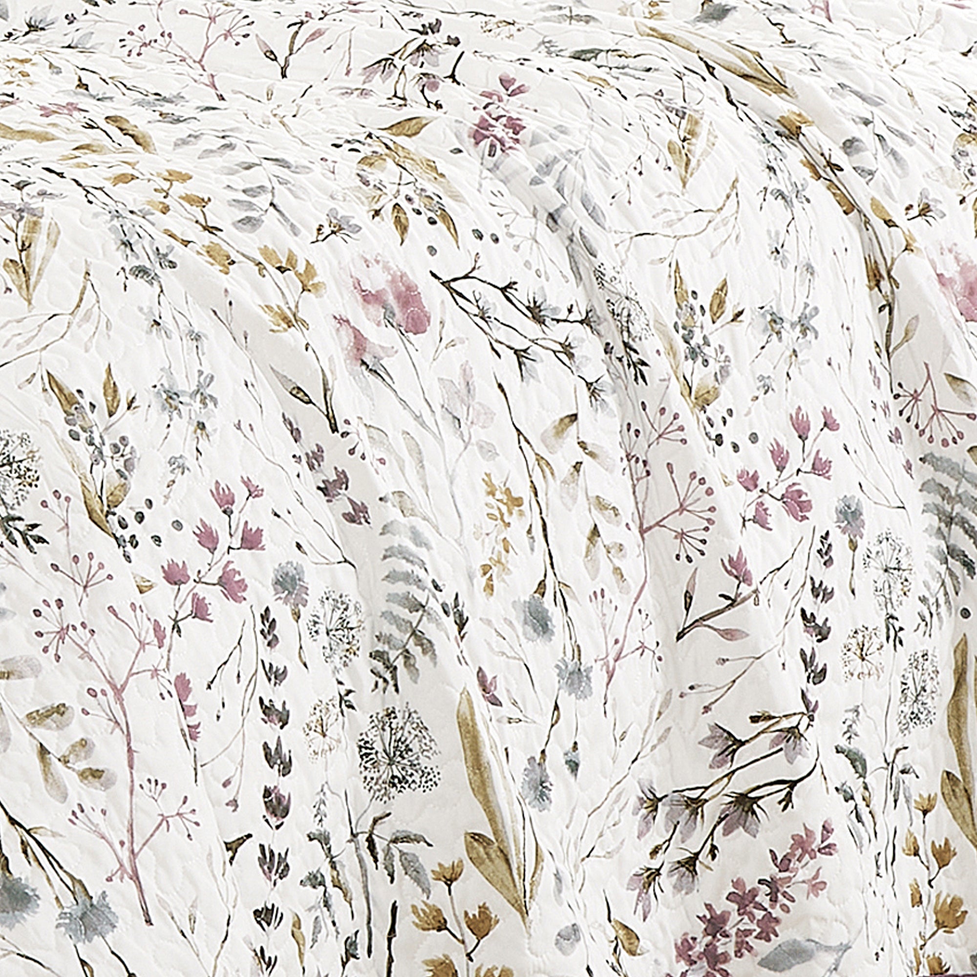 3 Piece Floral Quilt Set, French Country Botanical Bedspread Lara 22690