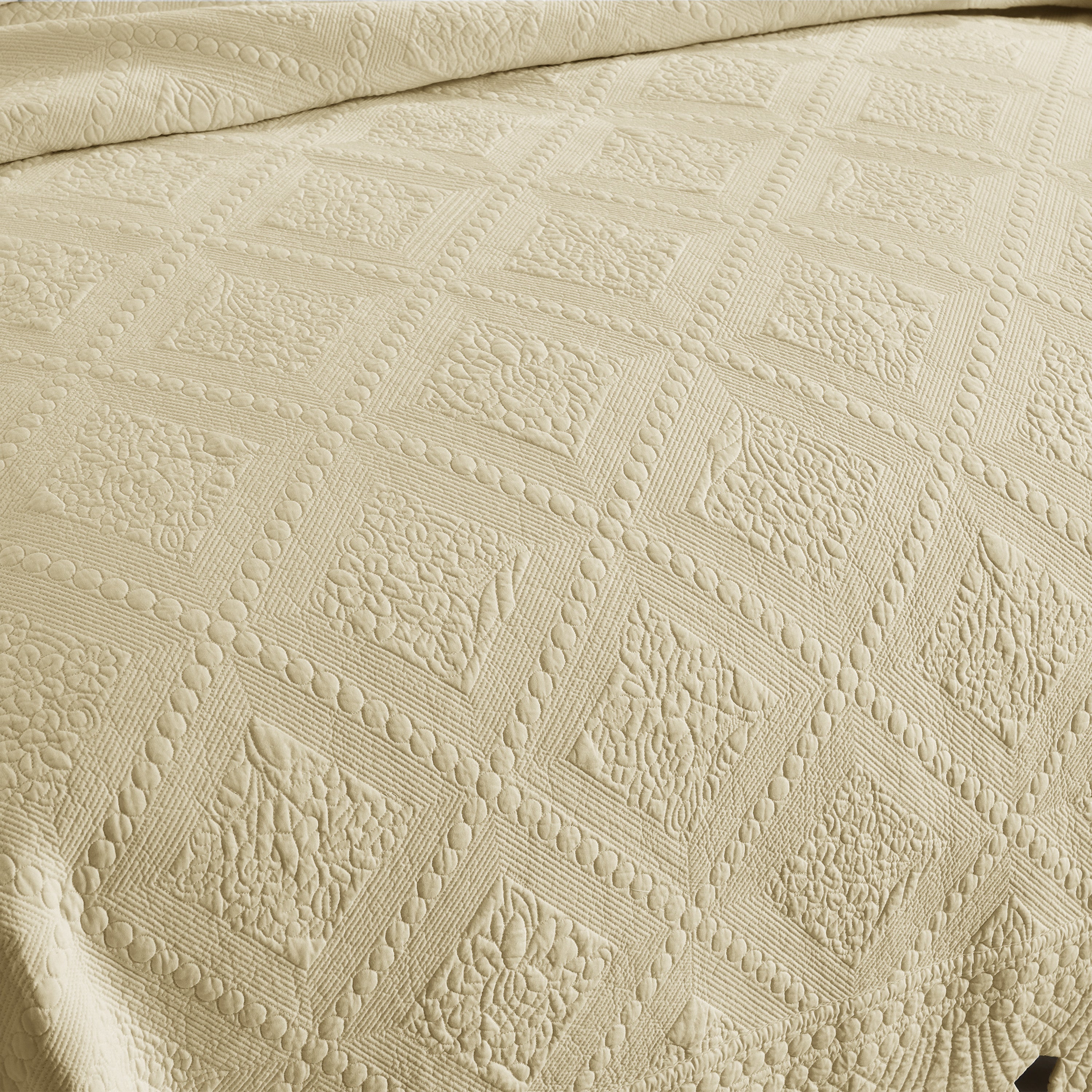 3 Piece 100% Cotton Oversized Lightweight Quilt Bedspread Set TK
