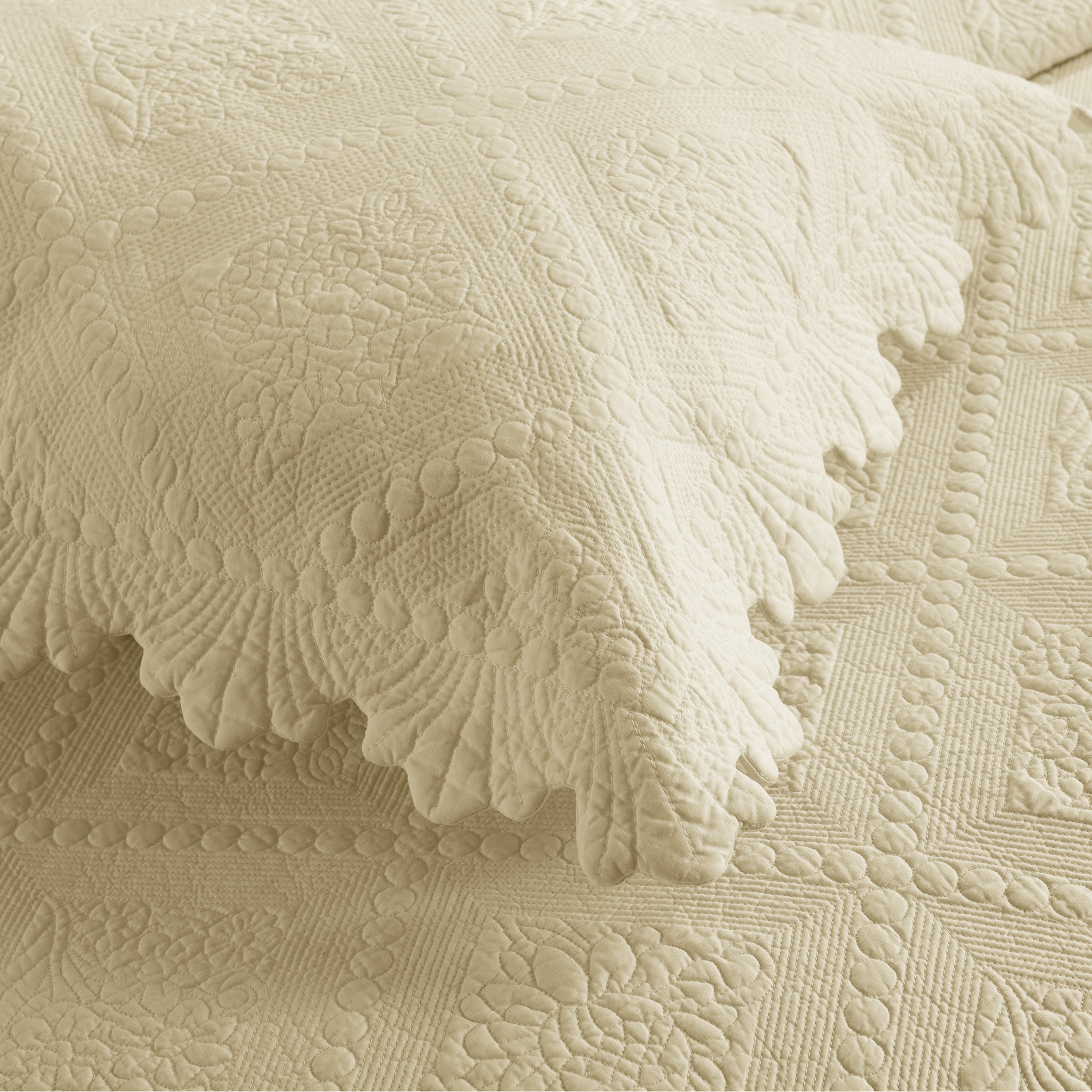 3 Piece 100% Cotton Oversized Lightweight Quilt Bedspread Set TK