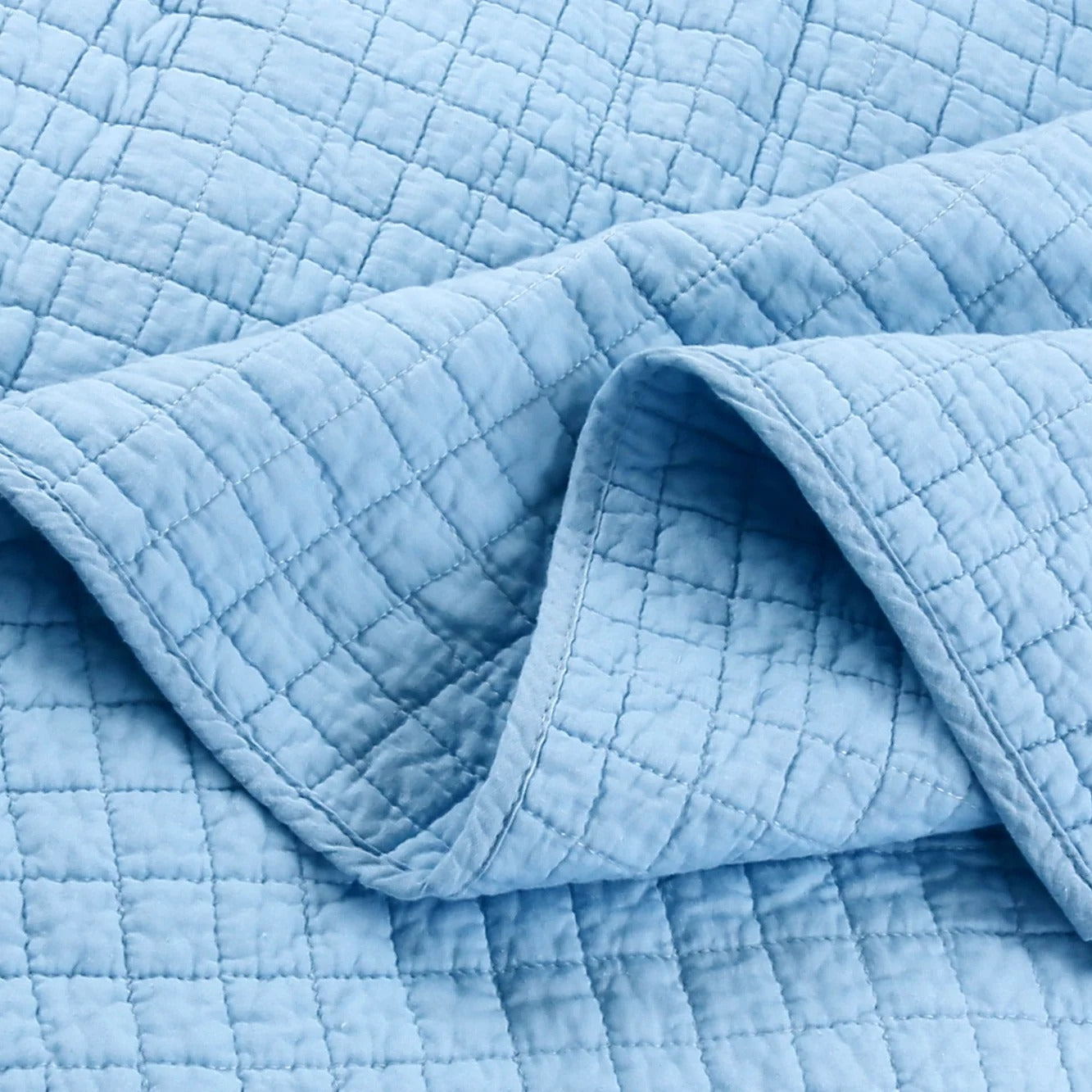 100% Cotton Quilted Throw Blanket Soft Decorative Couch Sofa Cover Lightweight Bed Throw