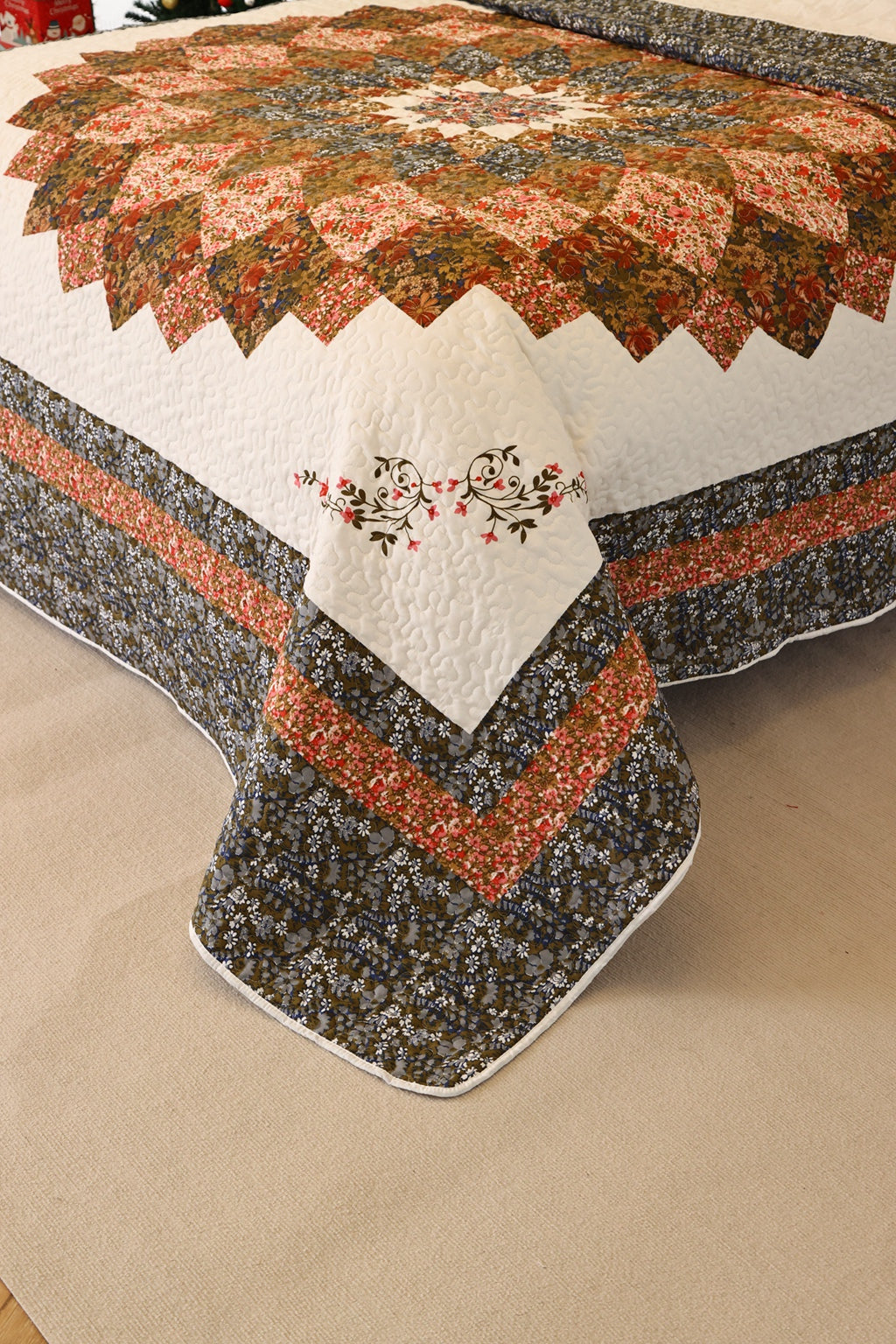 3 Piece Queen Size Lightweight Quilt Bedspread Set WX100
