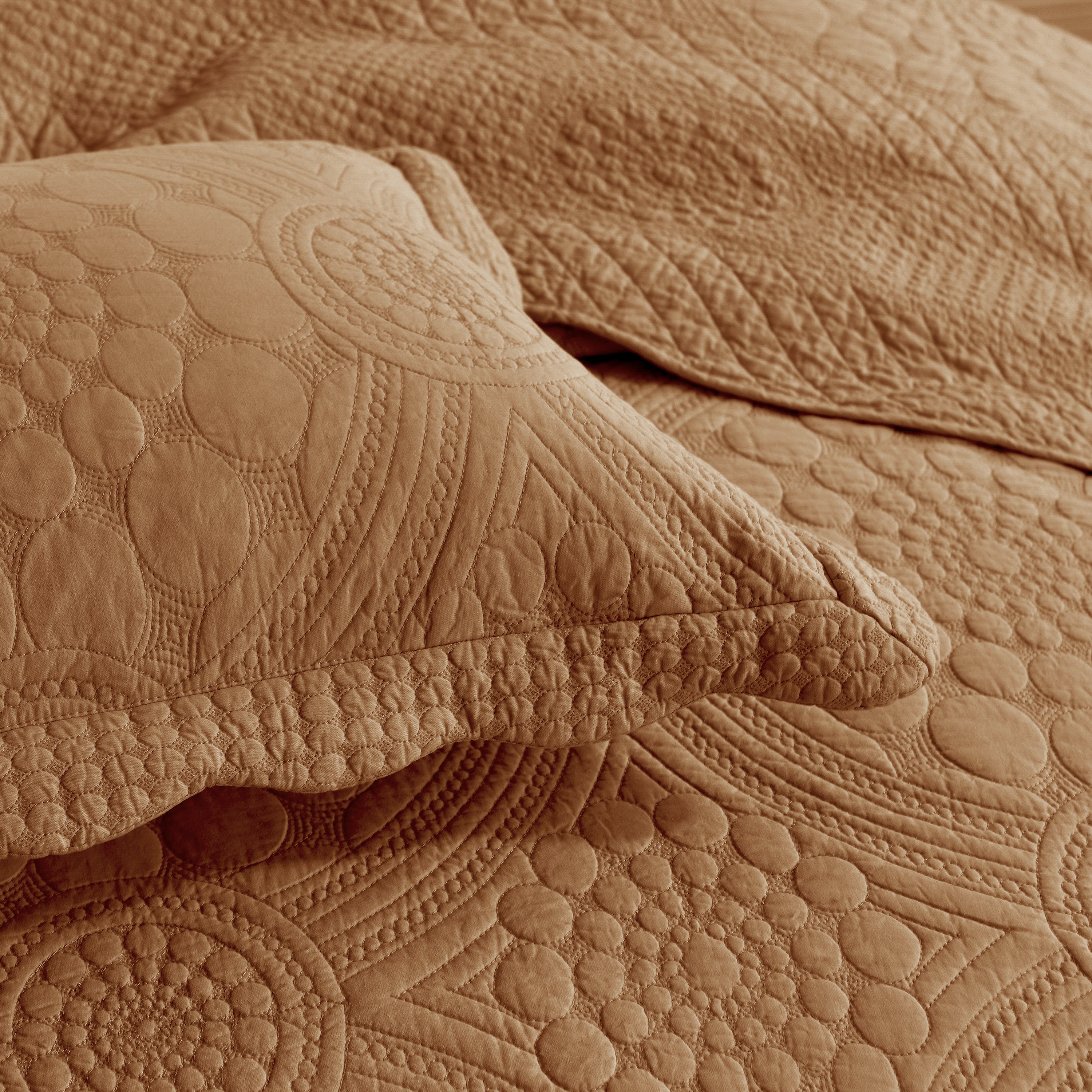 3 Piece 100% Cotton Quilt Set, Oversized Lightweight Quilted Bedspread TF