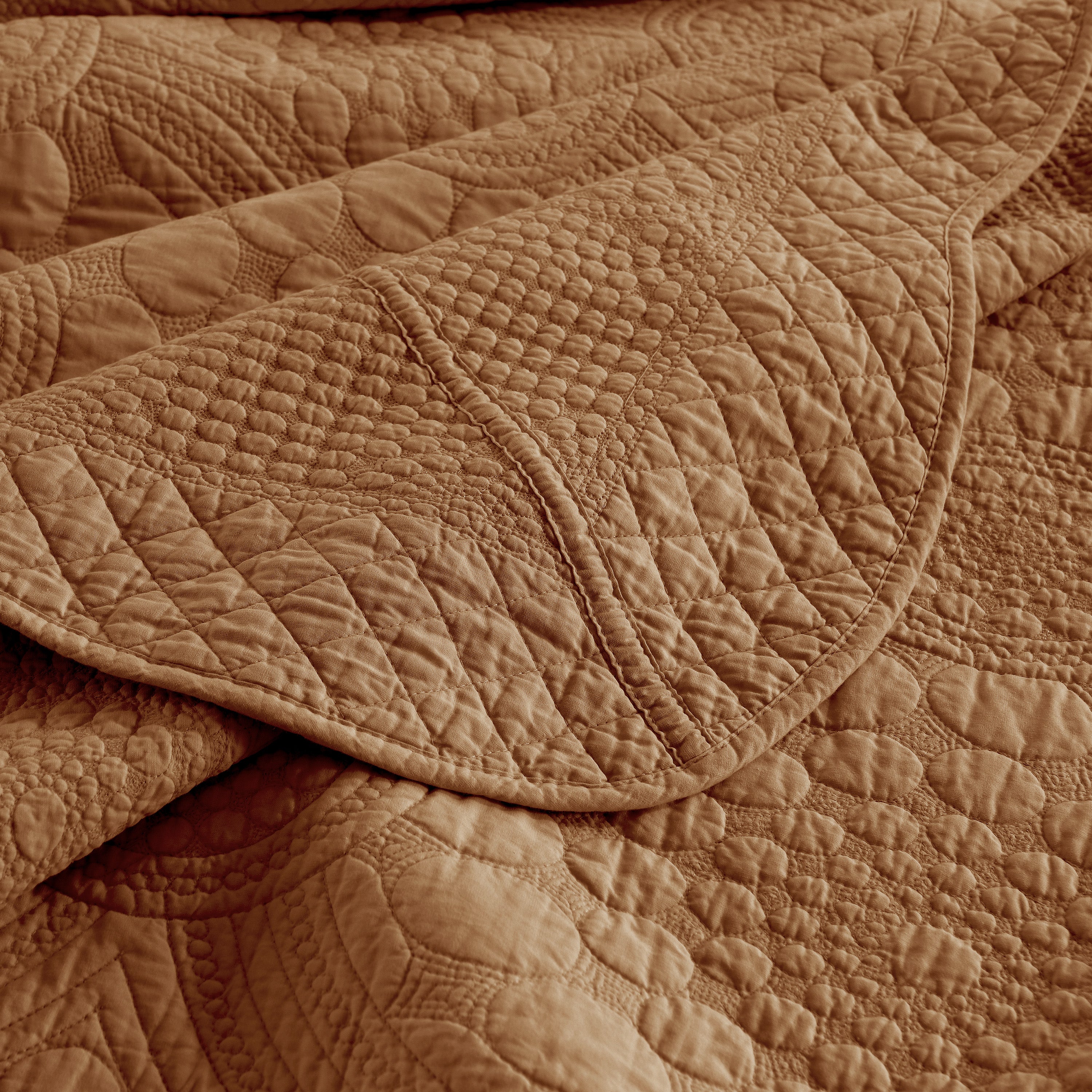3 Piece 100% Cotton Quilt Set, Oversized Lightweight Quilted Bedspread TF