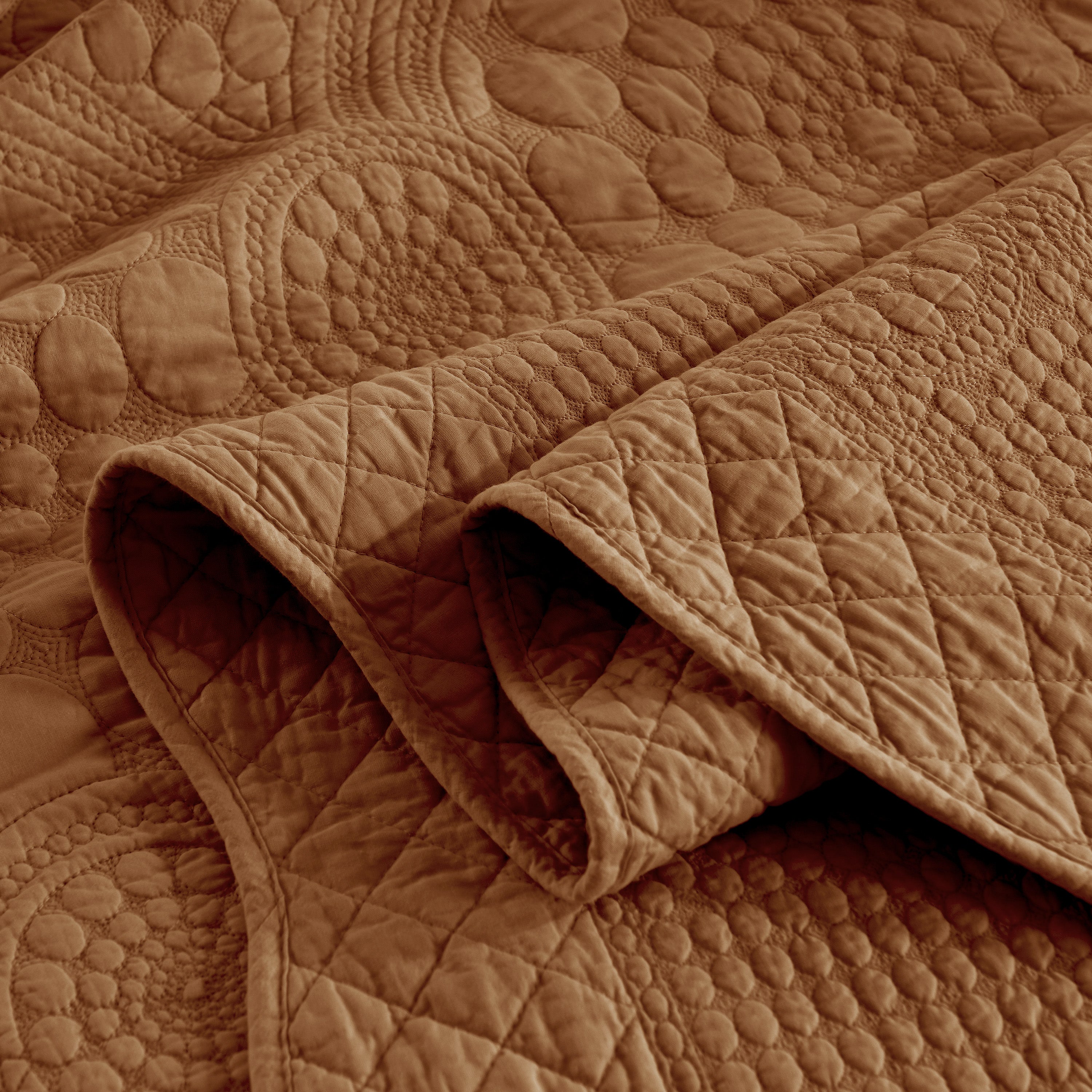 3 Piece 100% Cotton Quilt Set, Oversized Lightweight Quilted Bedspread TF