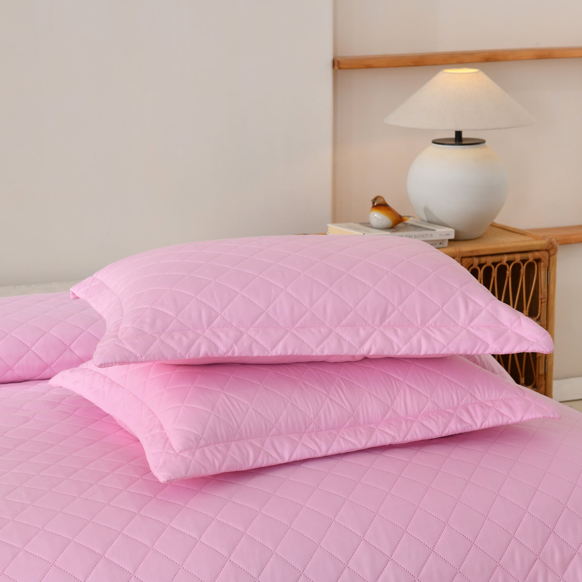 100% Polyester Ultrasonic Quilted Lightweight Quilt Bedspread Set