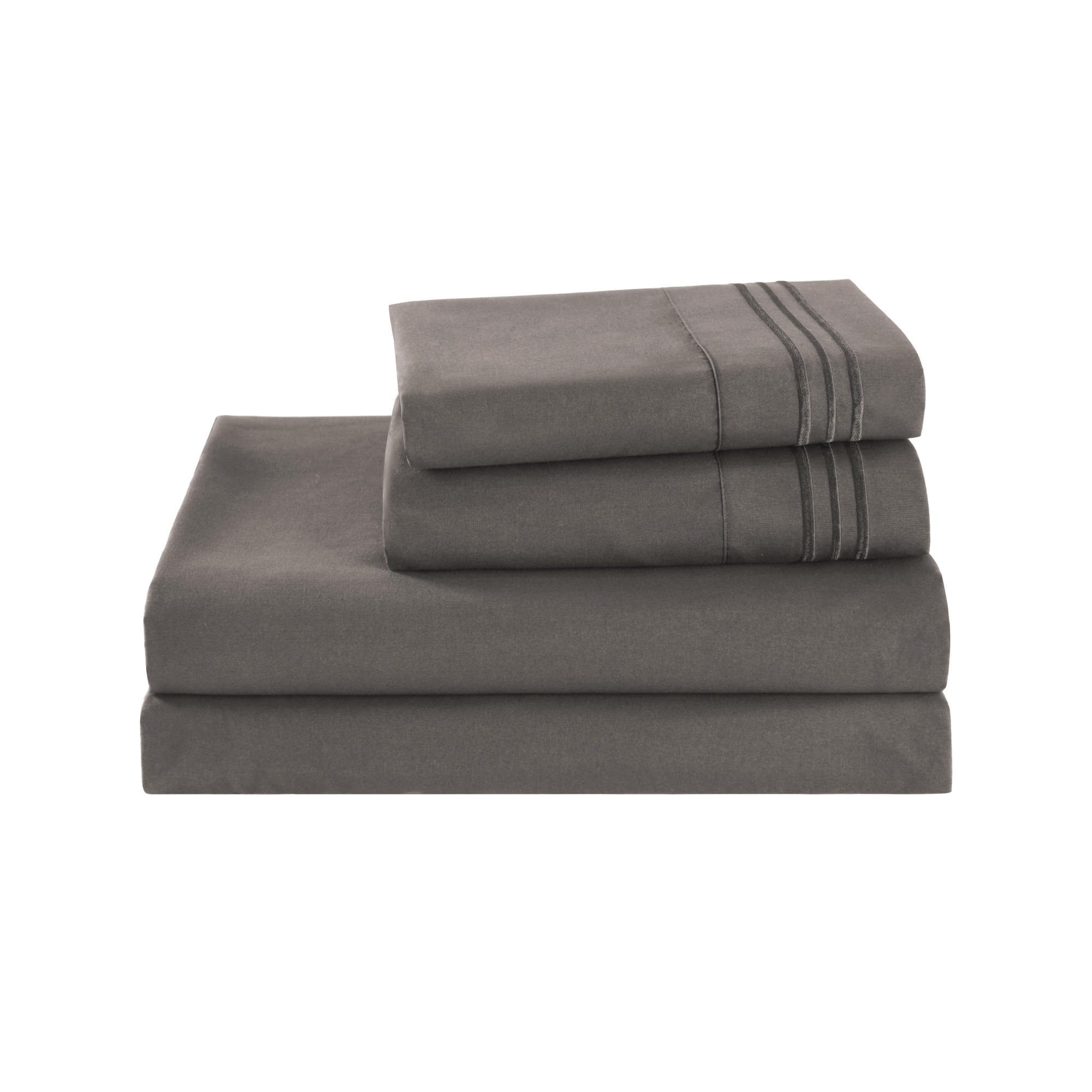 3/4 Piece Soft Solid Embroidered Bed Sheet Set Bedding Set