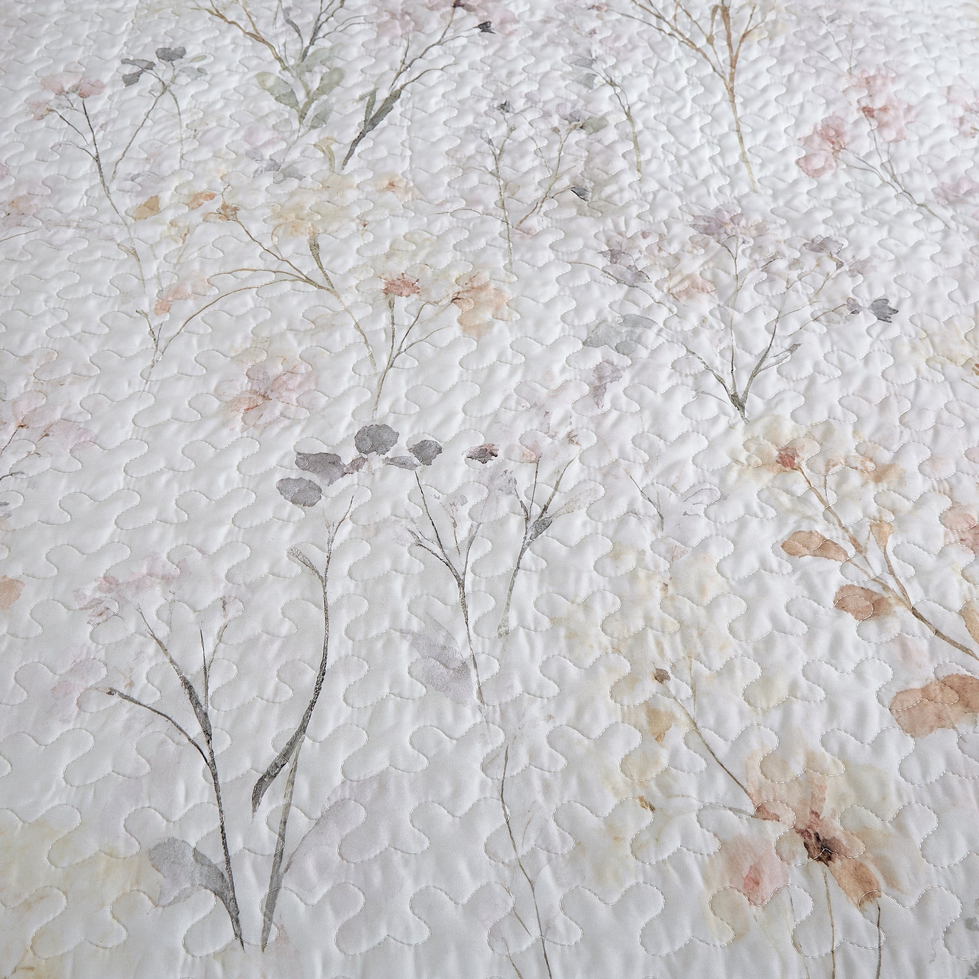 3 Piece Lightweight Quilt Bedspread Set Reversible Floral Botanical