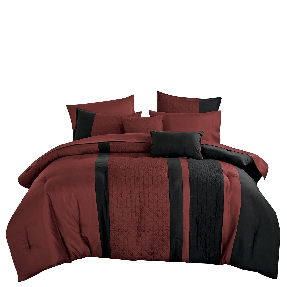 Modern Textured 9-Piece Comforter Set with Sheets
