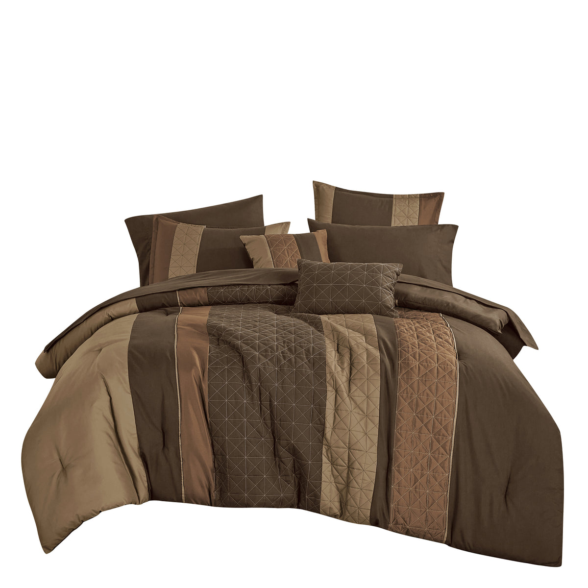 Modern Textured 9-Piece Comforter Set with Sheets