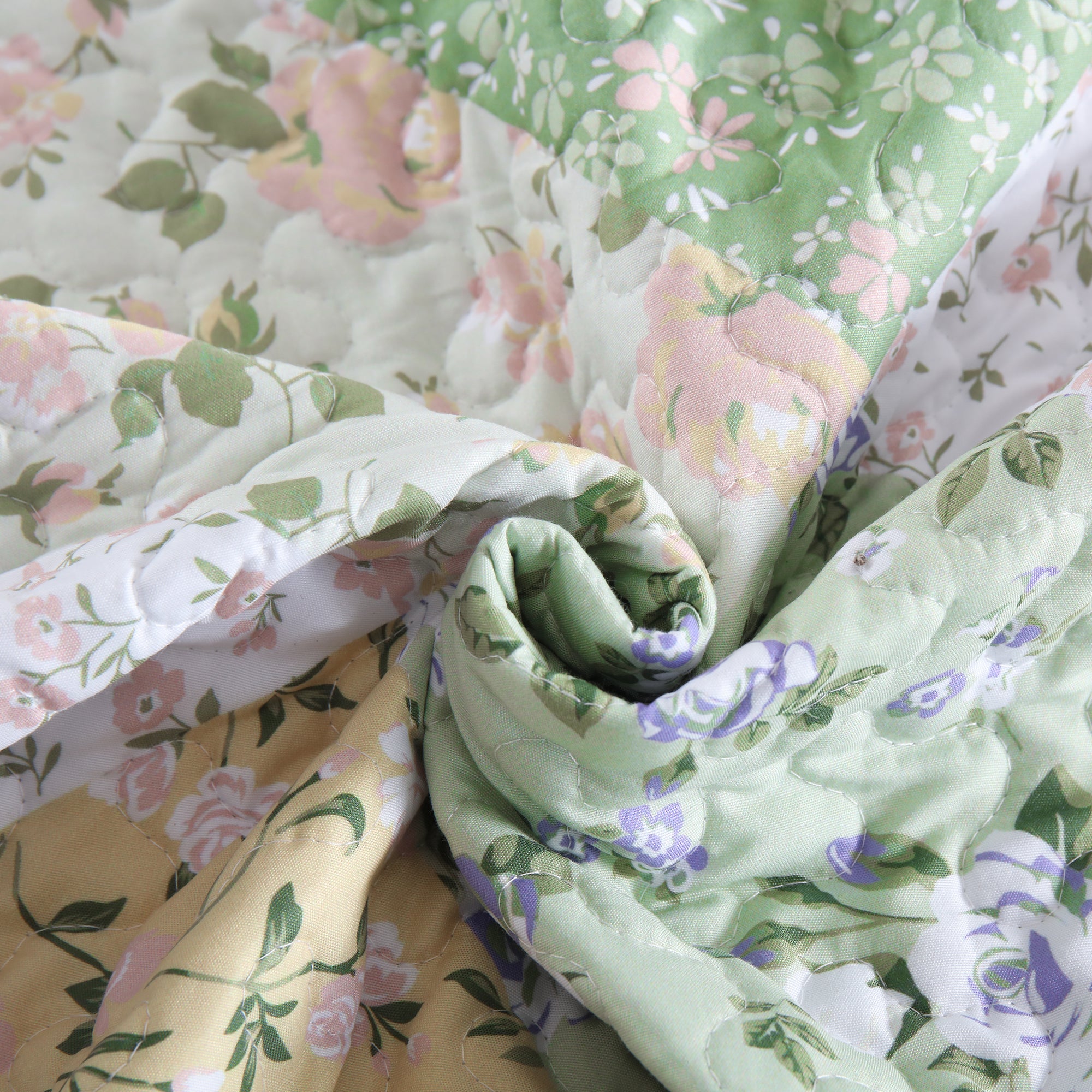 3 Piece Printed Quilt Bedspread Set Bedding Coverlet Set Lily