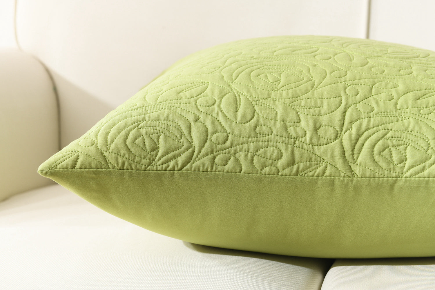 2 Pack Quilted Euro Sham Covers, Decorative Pillow Covers