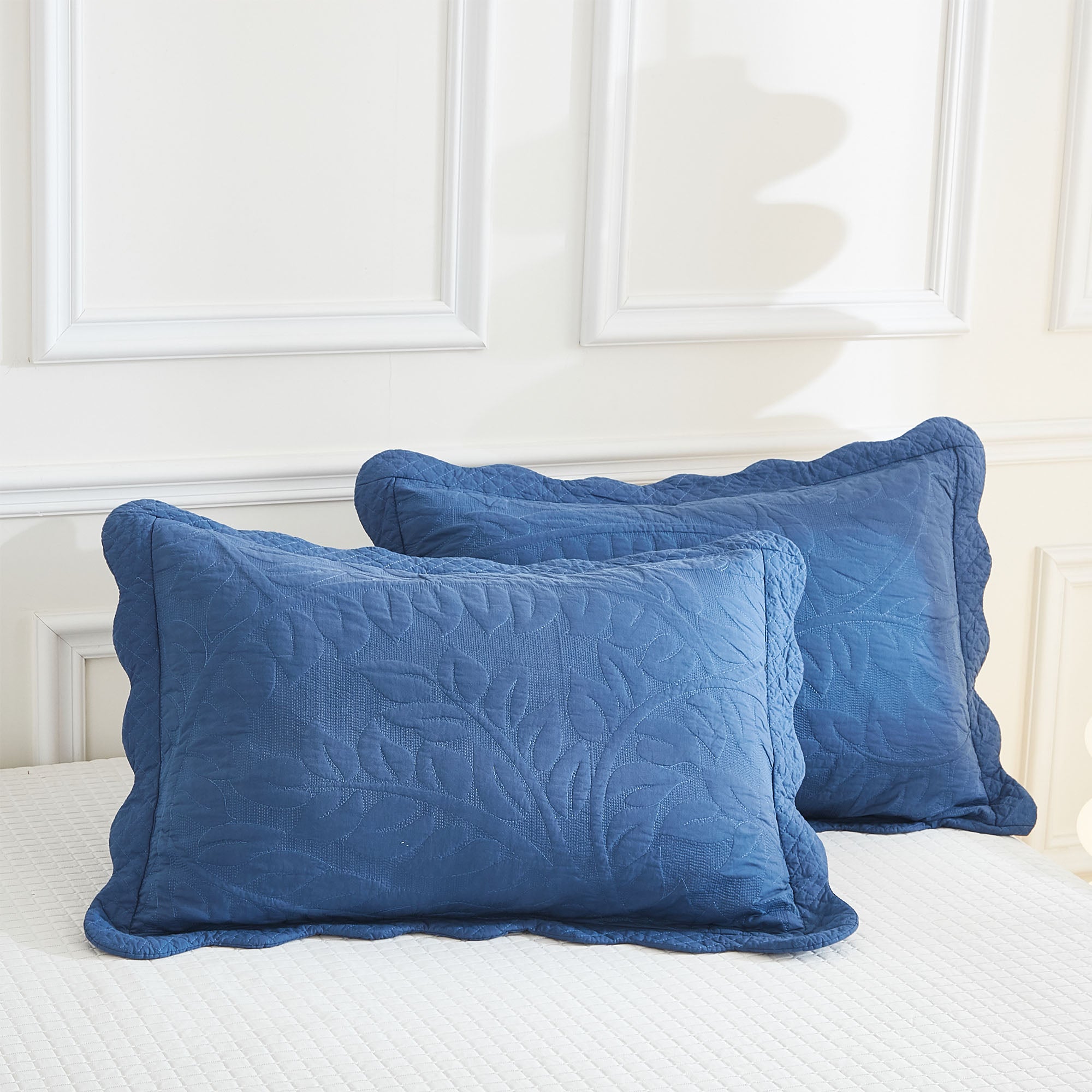3 Piece 100% Cotton Quilt Set, Oversized Quilted Bedspread T
