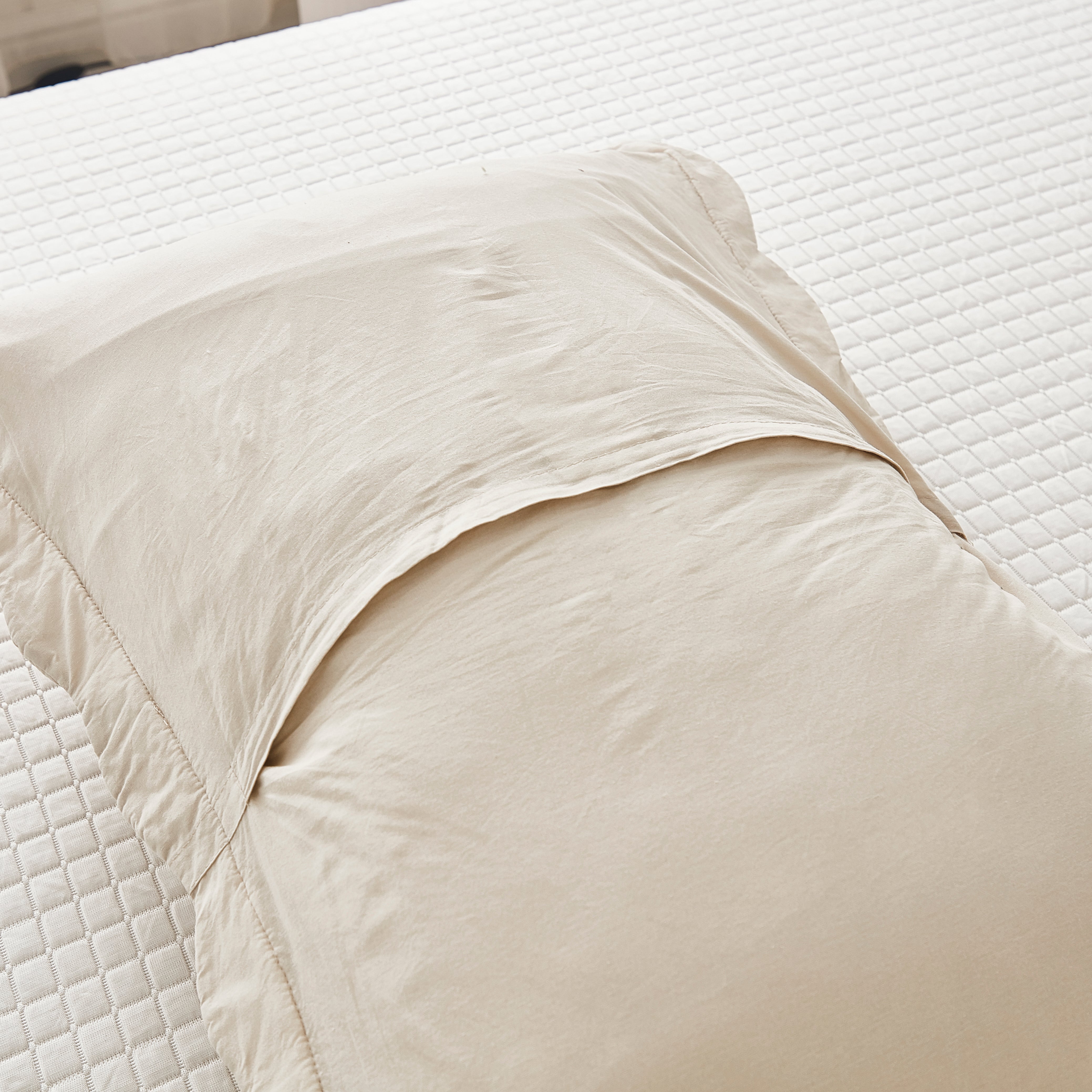 2 Piece 100% Cotton Quilted Pillow Shams, Decorative Pillow Covers