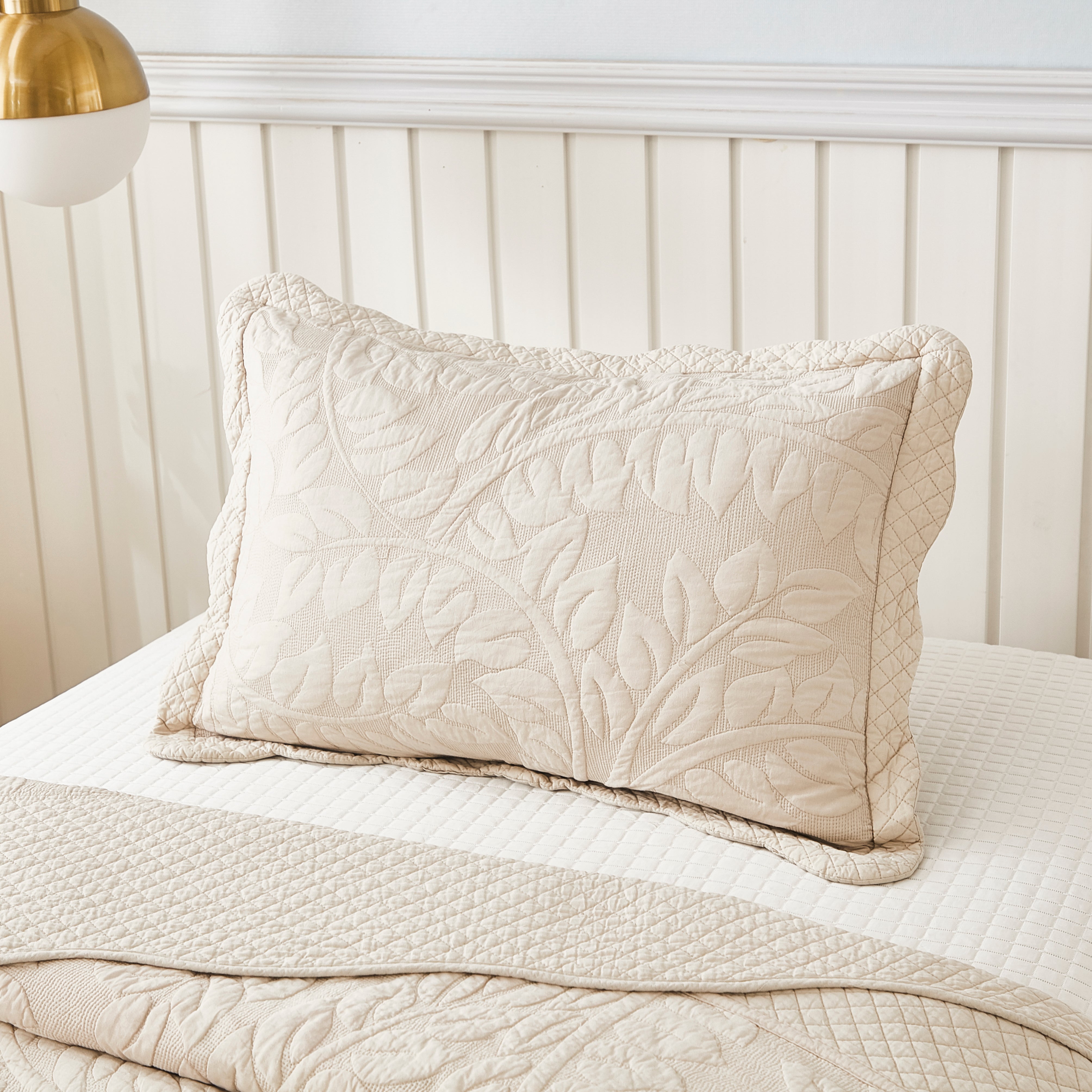 3 Piece 100% Cotton Quilt Set, Oversized Quilted Bedspread T