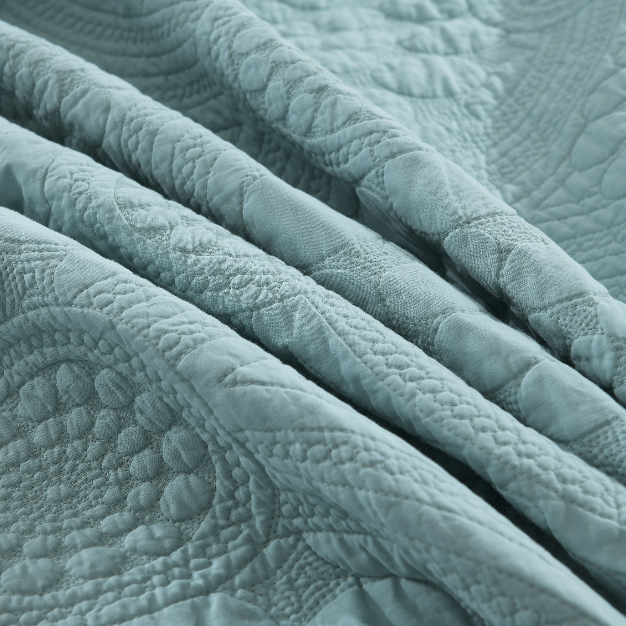 3 Piece 100% Cotton Quilt Set, Oversized Lightweight Quilted Bedspread TF
