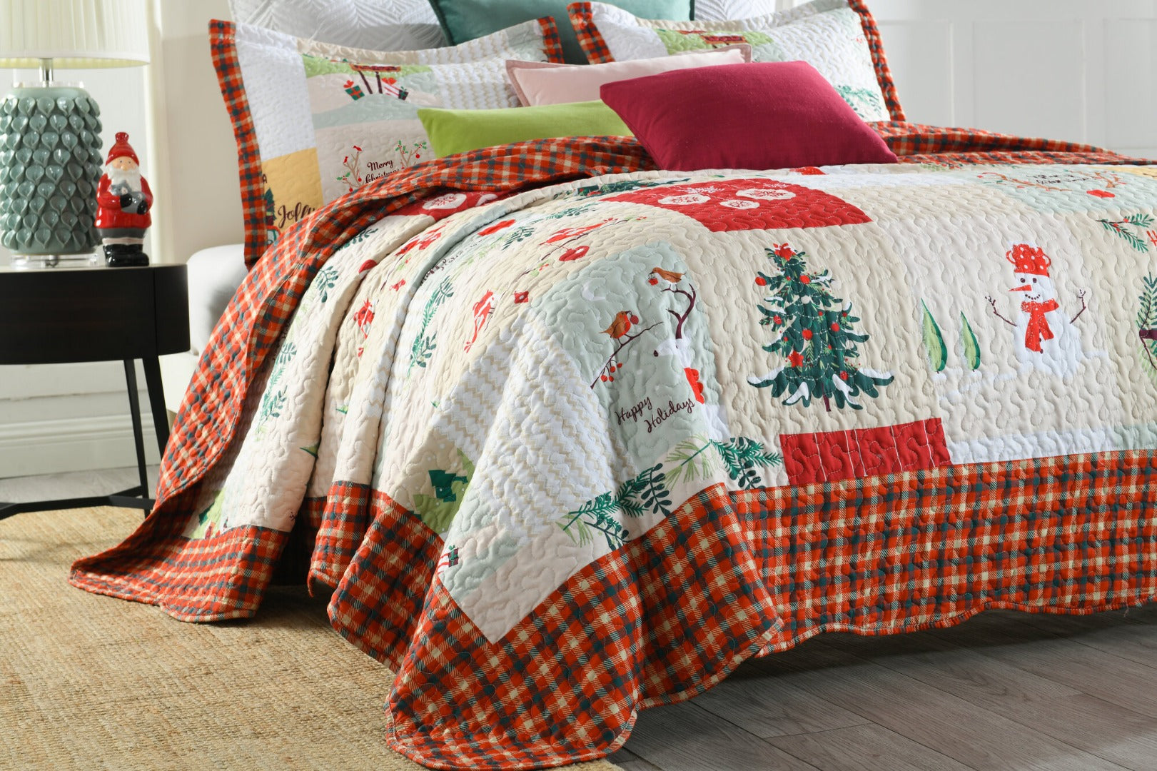 Christmas Quilt Set Bedspread set B022
