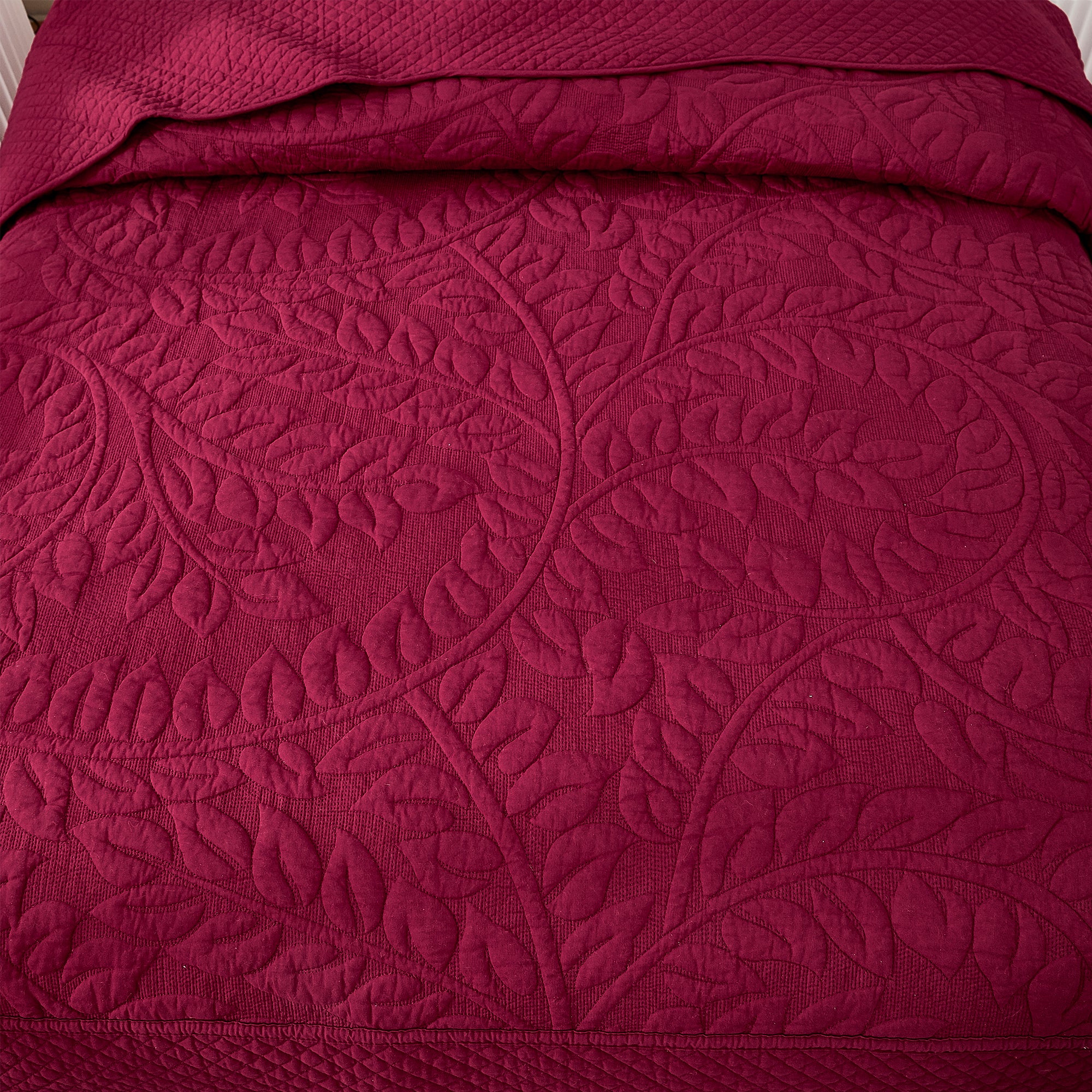 3 Piece 100% Cotton Quilt Set, Oversized Quilted Bedspread T