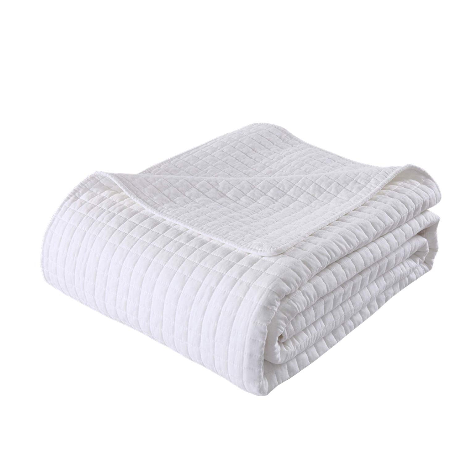 3 Piece 100% Cotton Quilt Set, Lightweight Quilted Bedspread