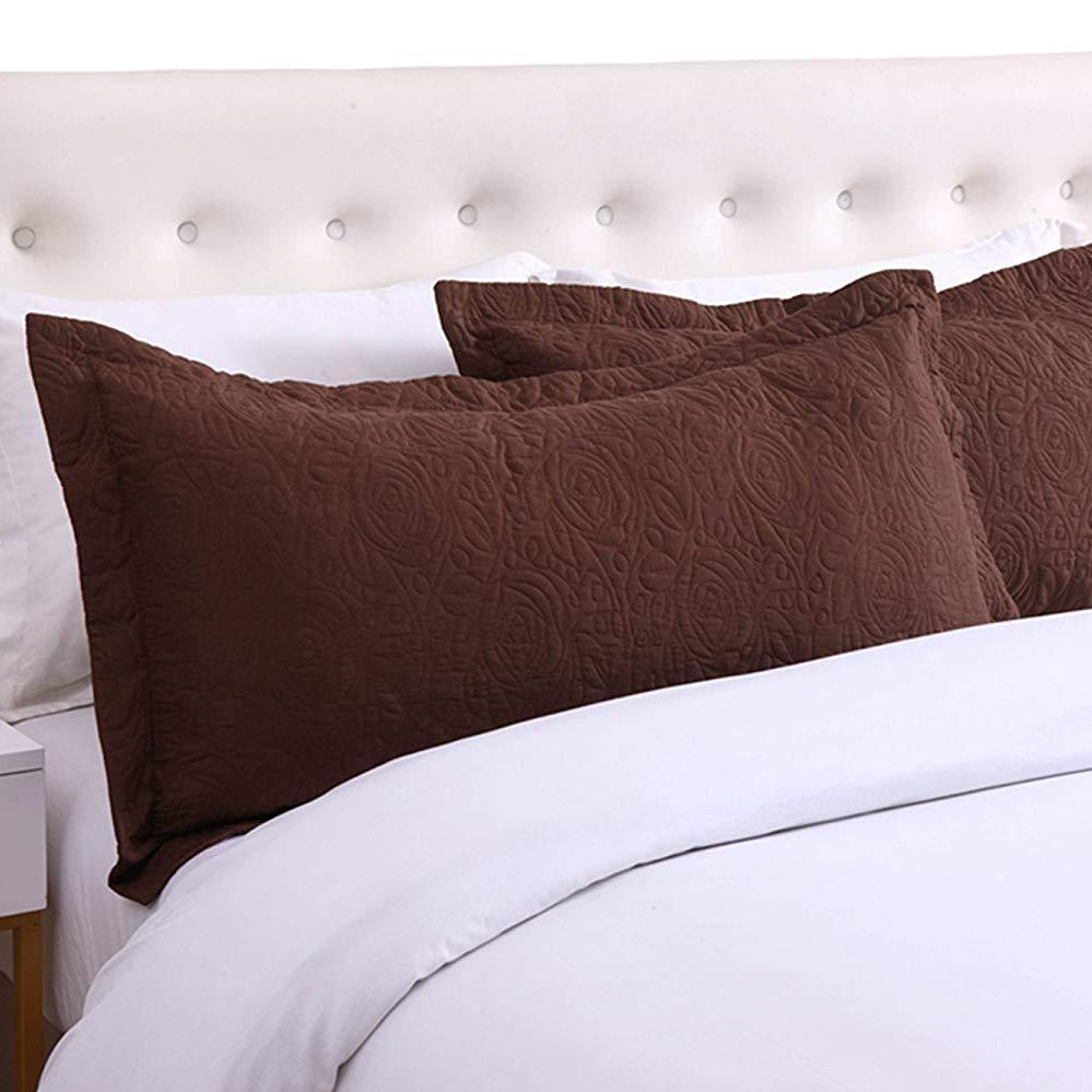2 Piece Embroidered Pillow Shams Standard Size