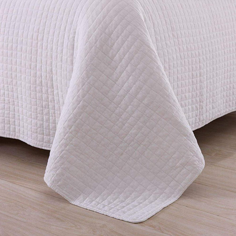 3 Piece 100% Cotton Quilt Set, Lightweight Quilted Bedspread