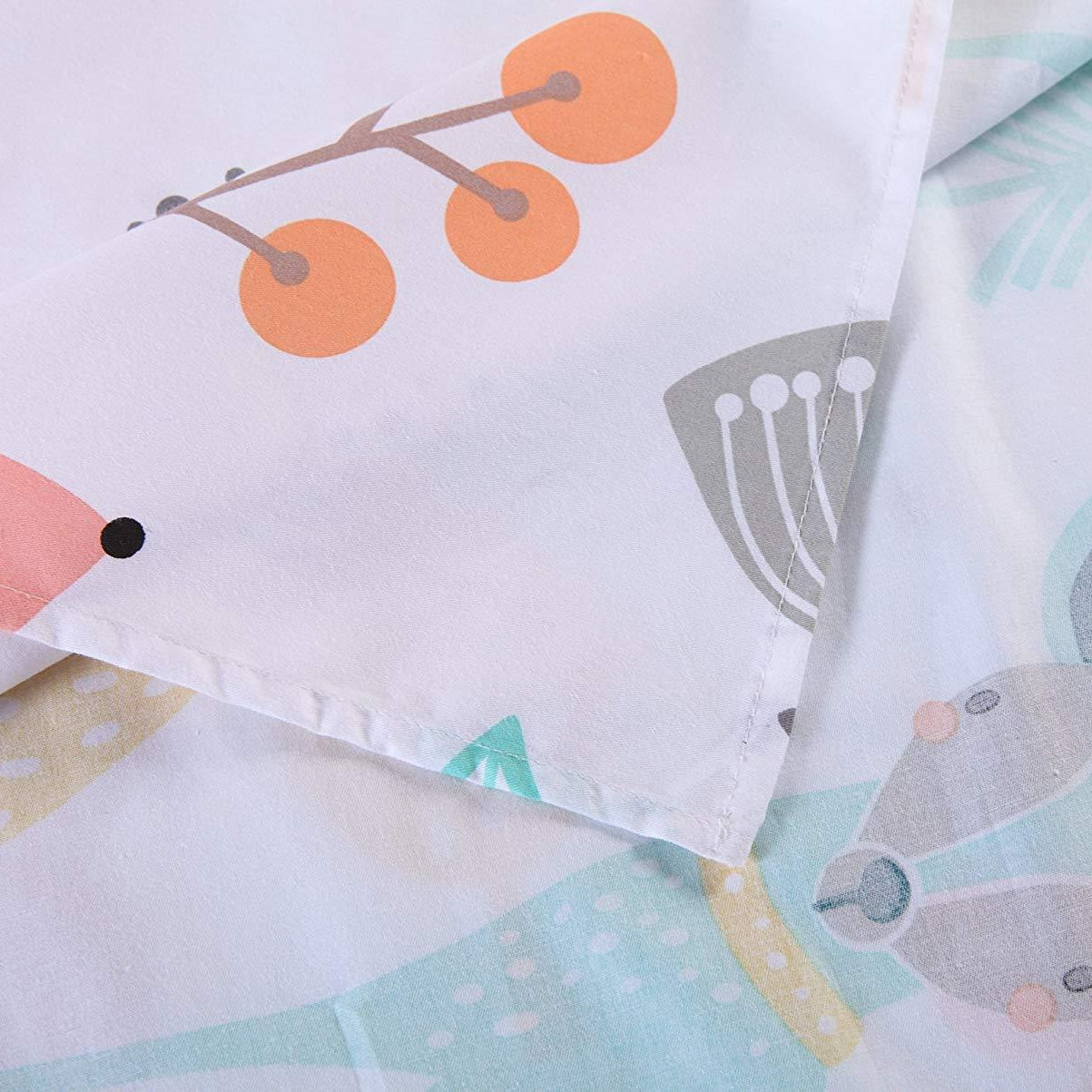 3/4 Piece Kids Cotton Sheet Set, Soft Breathable Animal Bedding