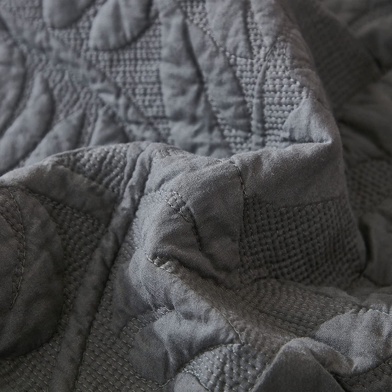 3 Piece 100% Cotton Quilt Set, Oversized Quilted Bedspread T