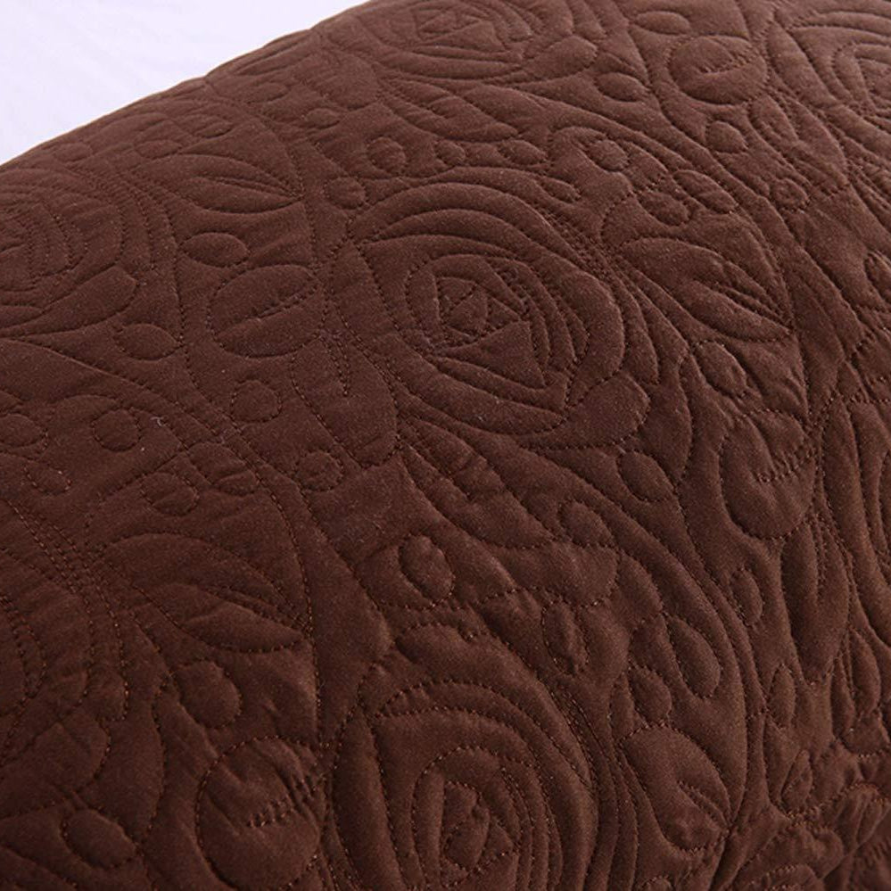 2 Piece Embroidered Pillow Shams, King Decorative Microfiber Pillow Shams Set, King Size