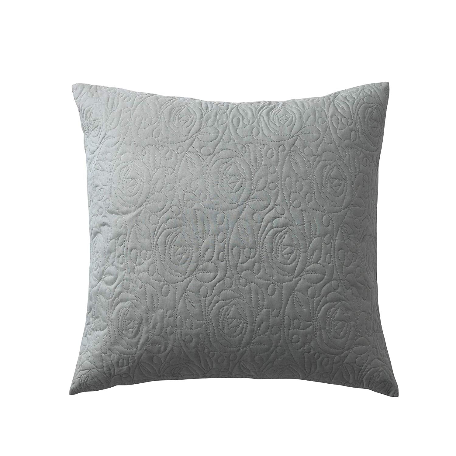 2 Pack Quilted Euro Sham Covers, Decorative Pillow Covers