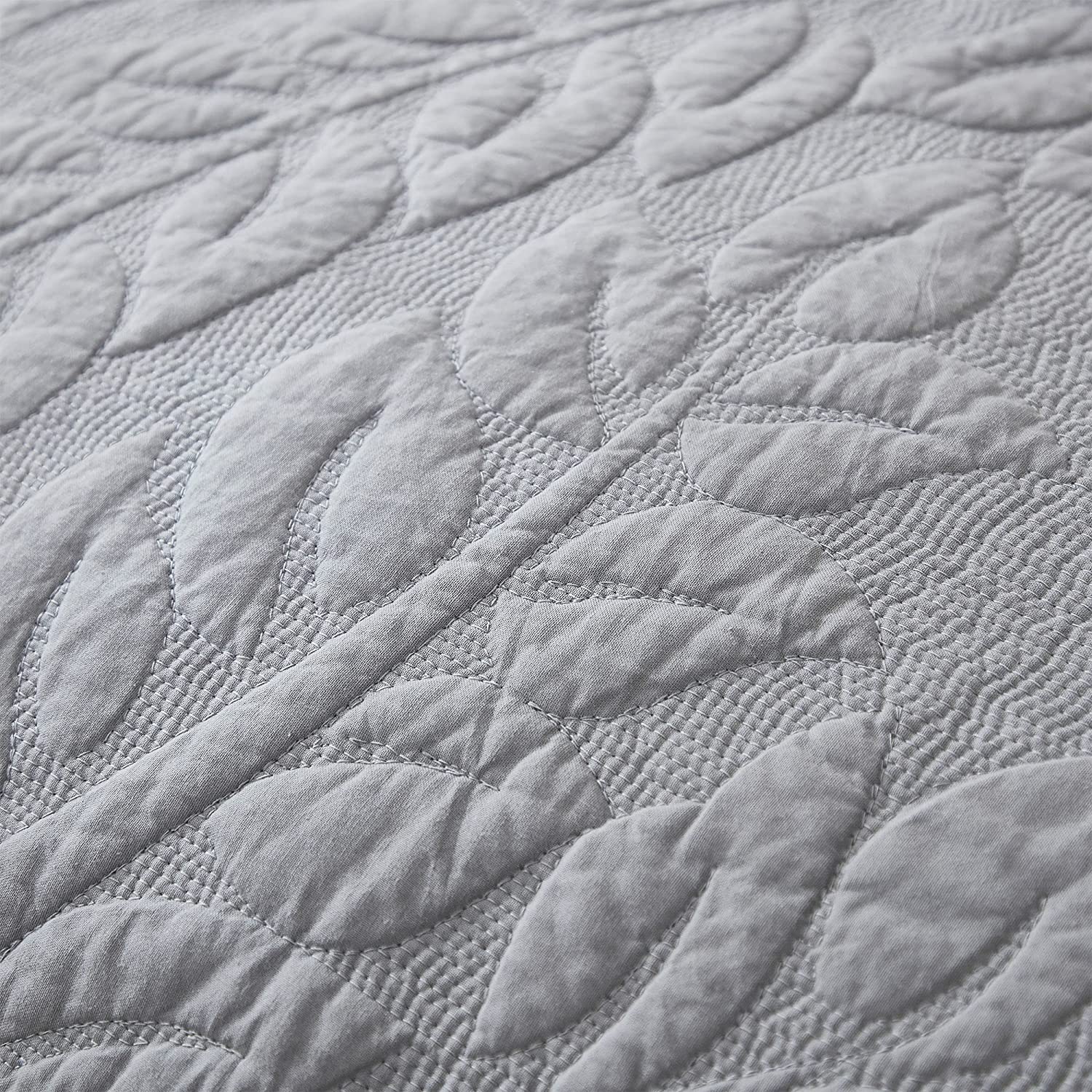 3 Piece 100% Cotton Quilt Set, Oversized Quilted Bedspread T