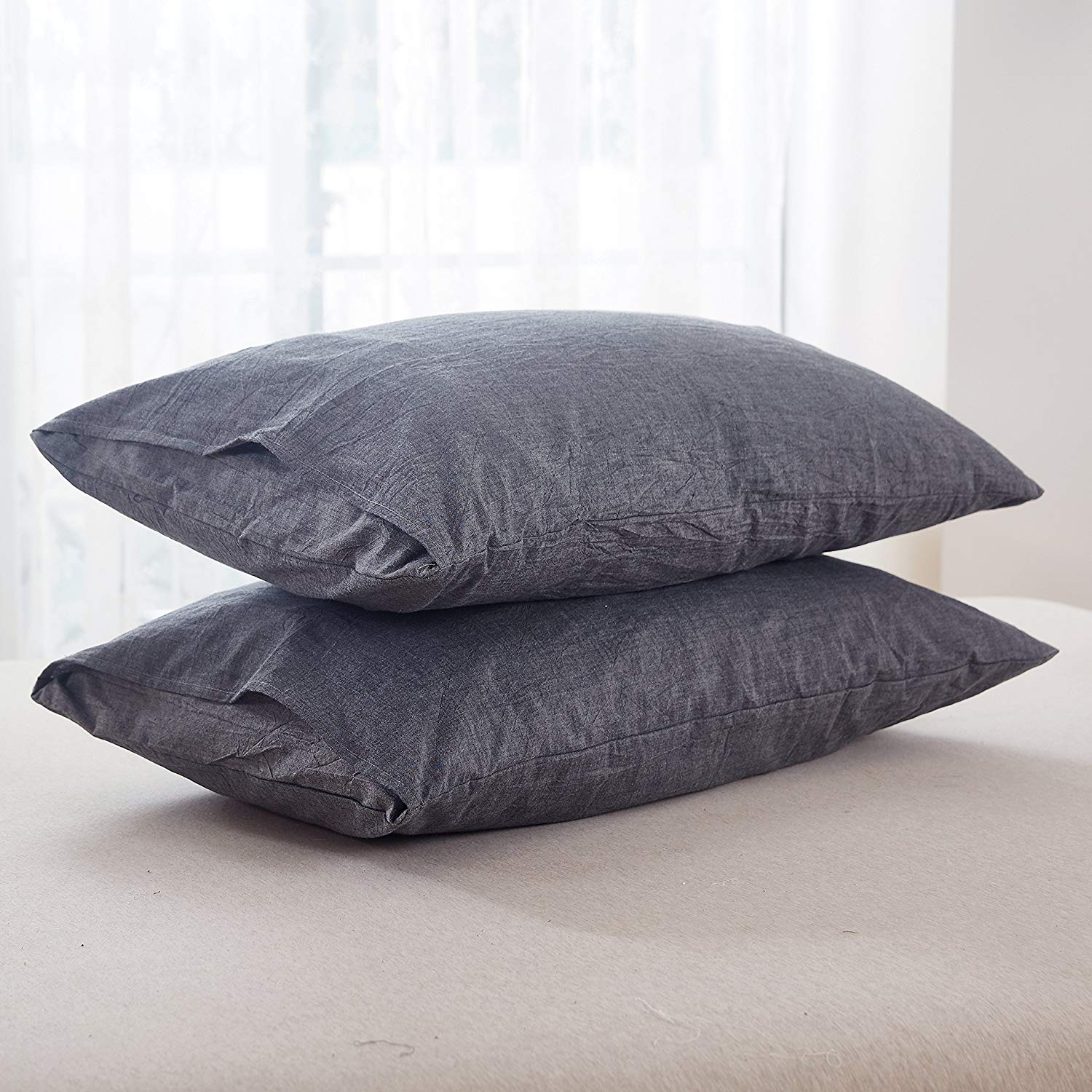 3 Piece 100% Cotton Duvet Cover Set, Soft Breathable Bedding