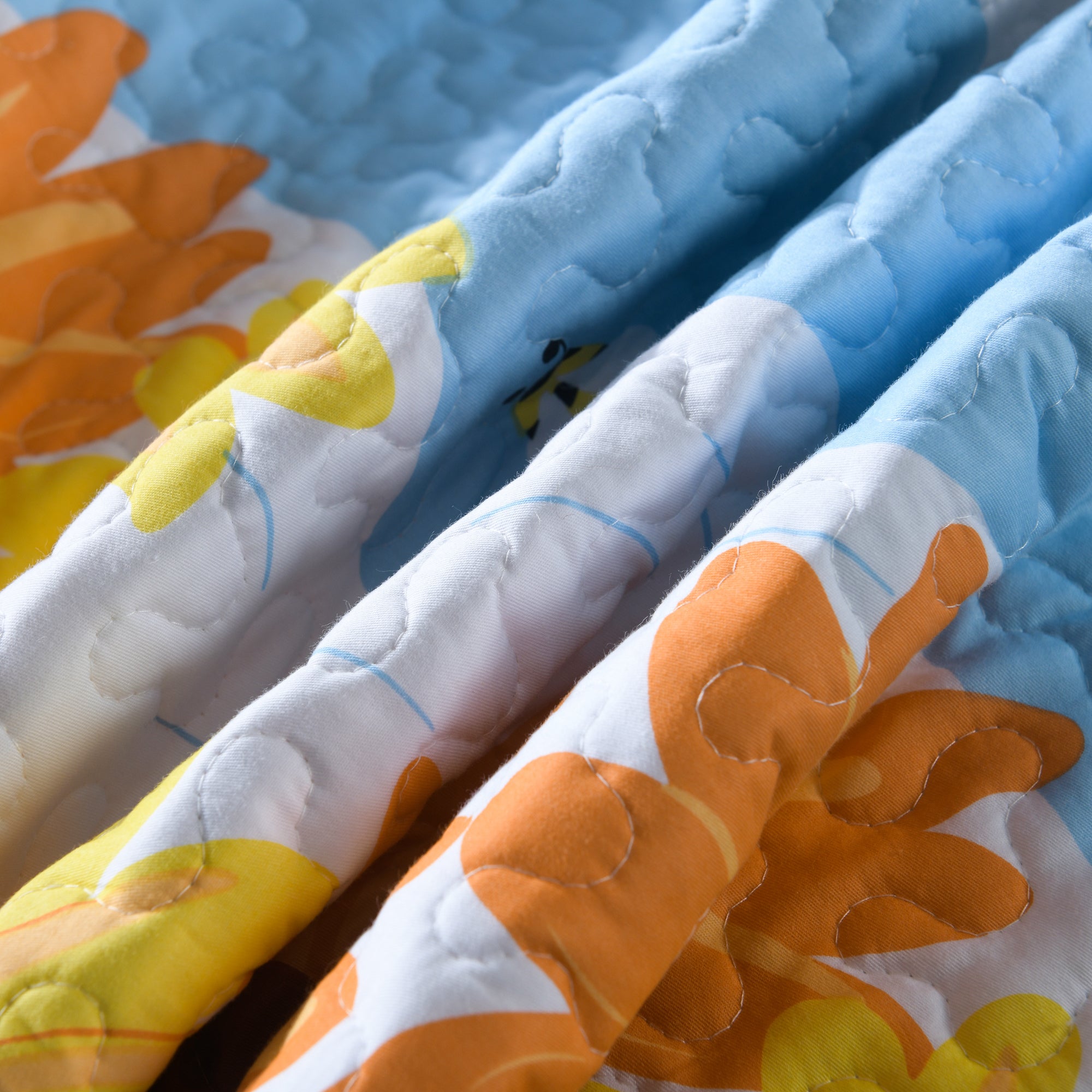 3 Piece Kids Sunflower Quilt Set – 100% Cotton Lightweight Floral Bedspread for Girls Teens