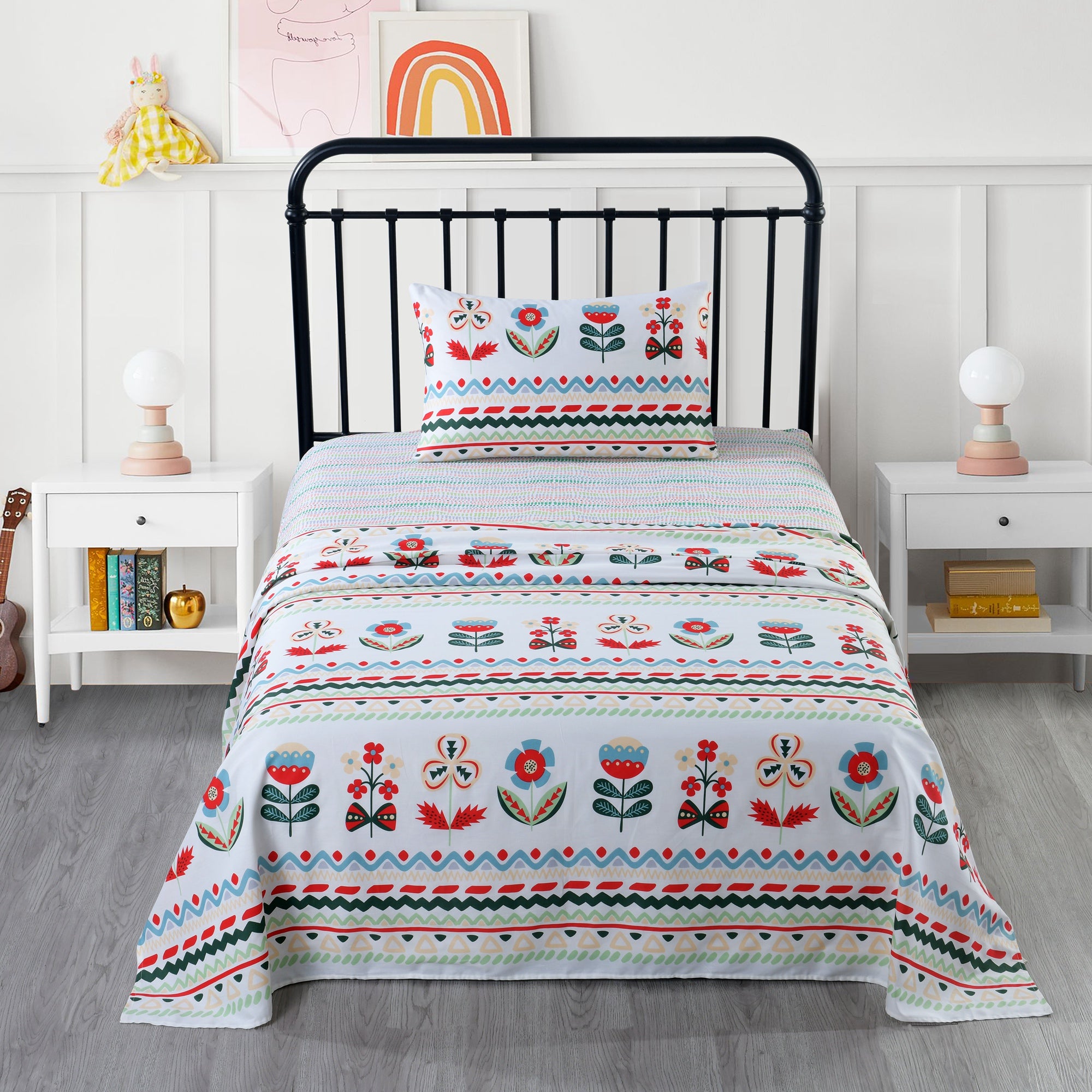 Bed Sheet For Kids Cotton Bed Sheet for Girls Teens Children SH019