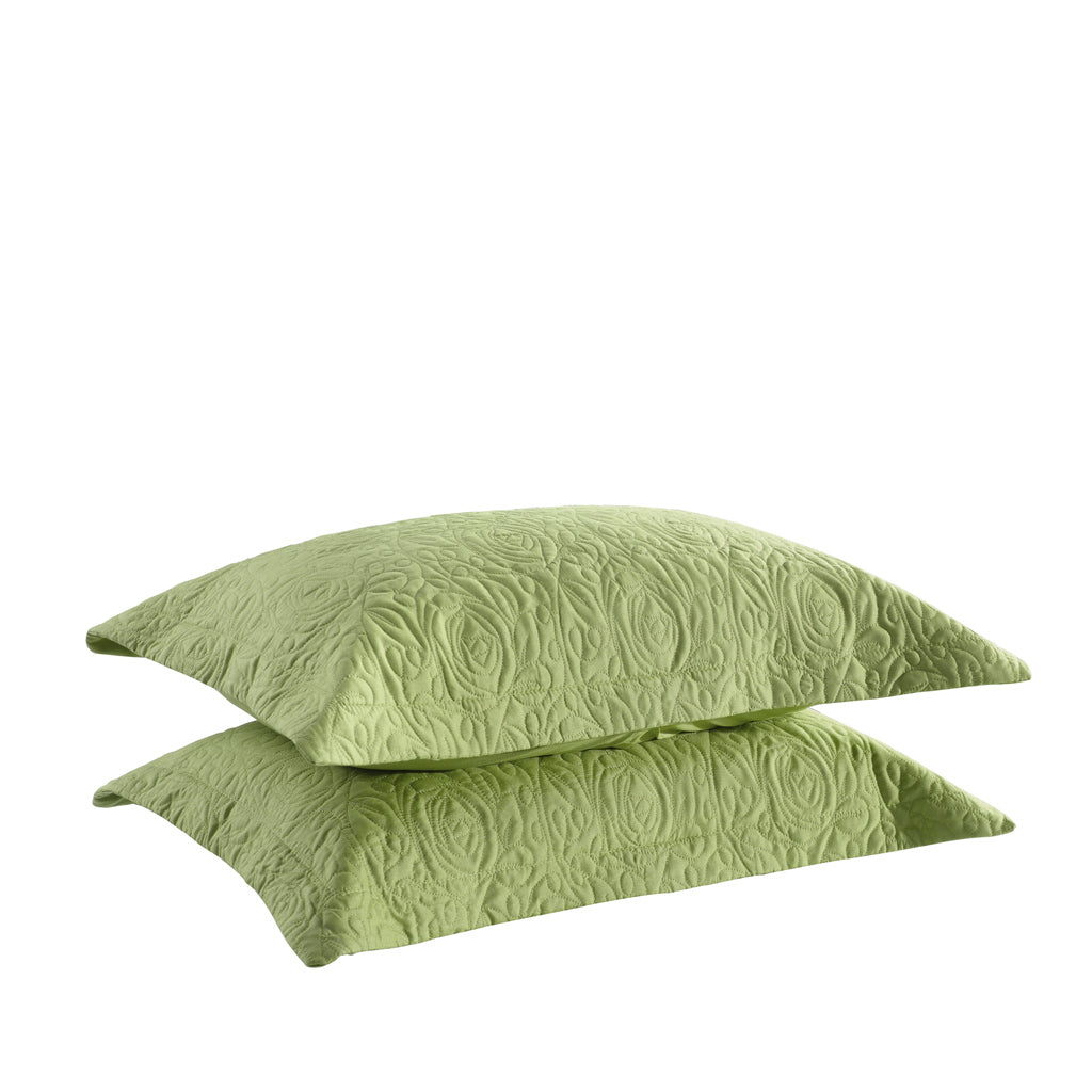 2 Piece Embroidered Pillow Shams Standard Size