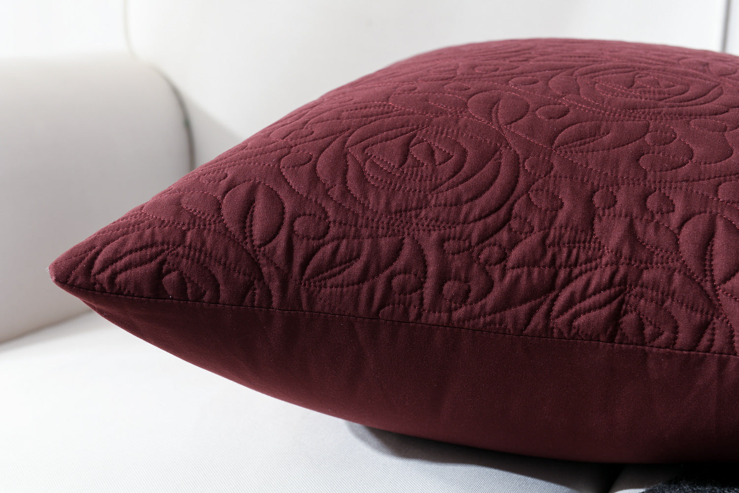 2 Pack Quilted Euro Sham Covers, Decorative Pillow Covers